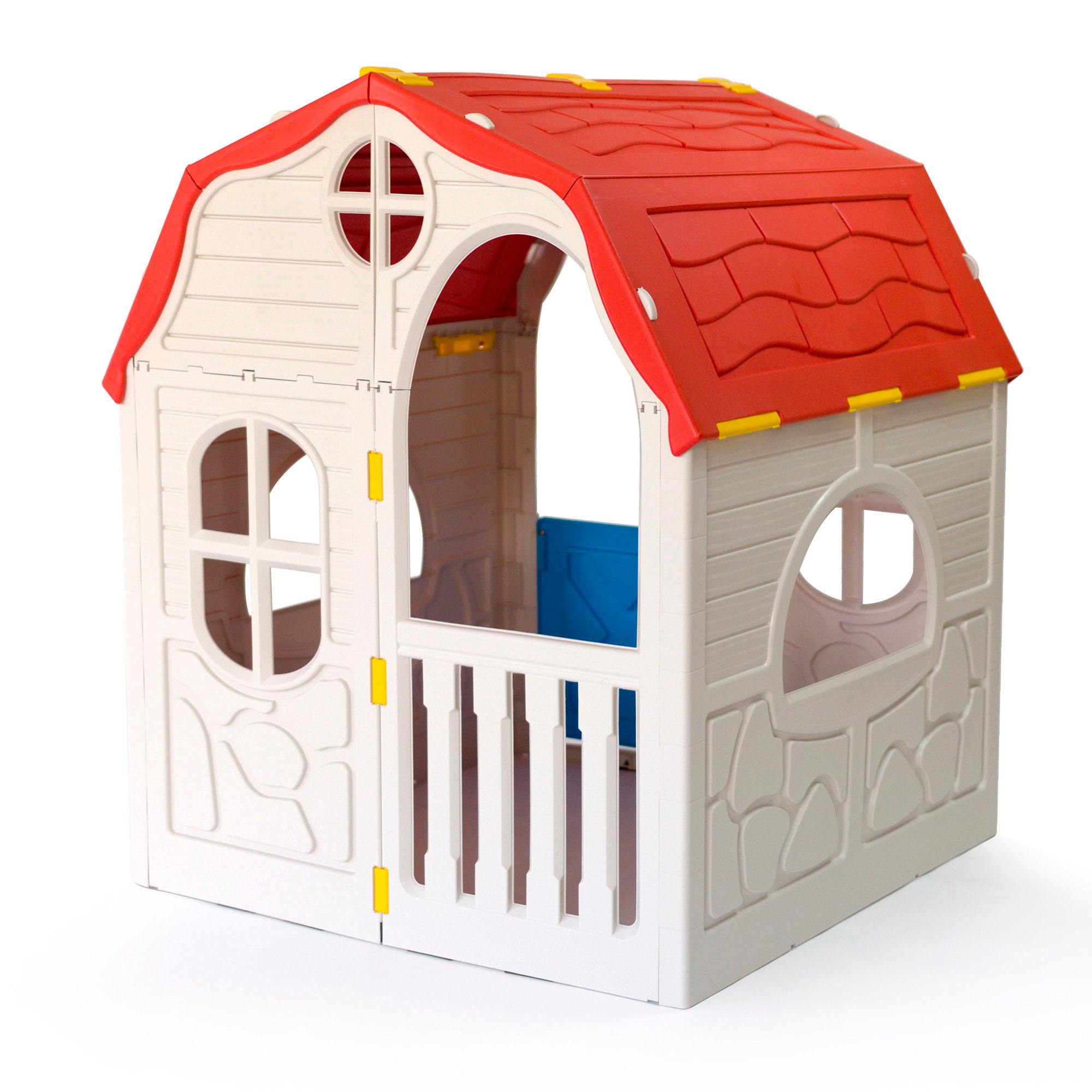 Ram Quality Products Kid's Cottage Foldable Plastic Toddler Outdoor Playhouse - Smart-nests
