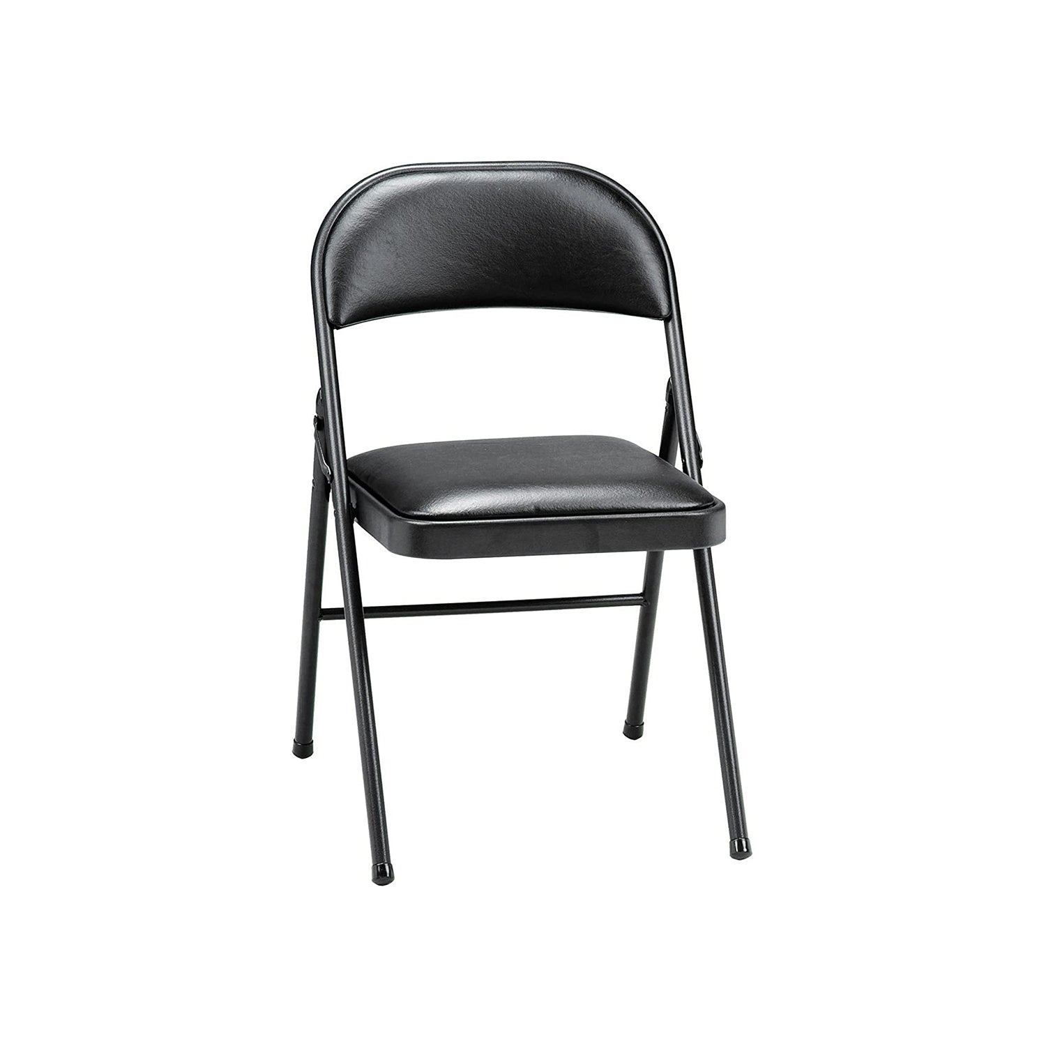 MECO 4-Pack of Deluxe Vinyl Padded Folding Chairs with 16 x 16 Inch Seat, Black - Smart-nests