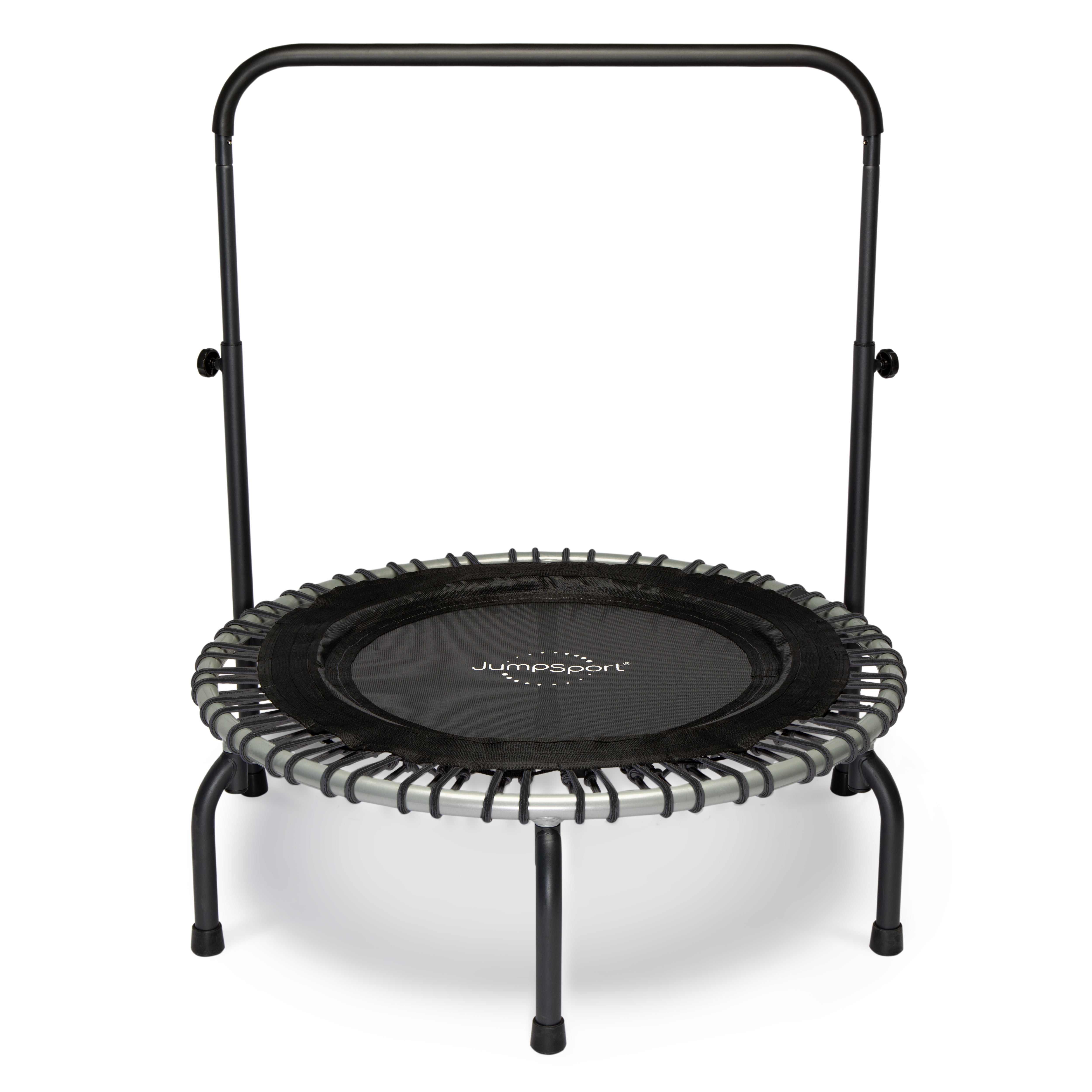 JumpSport 350i 39" Fitness Trampoline and Handle Bar with 30 Adjustable Bungees