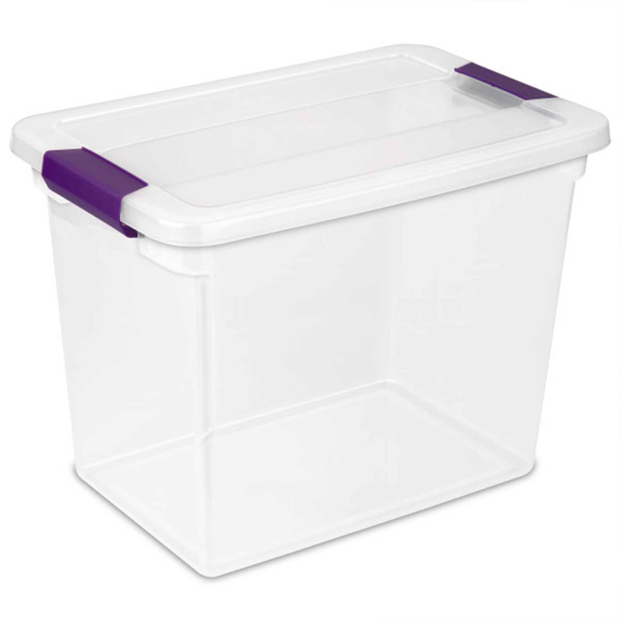Sterilite 27 Qt ClearView Latch Storage Stackable Bin with Latching Lid, 6 Pack - Smart-nests