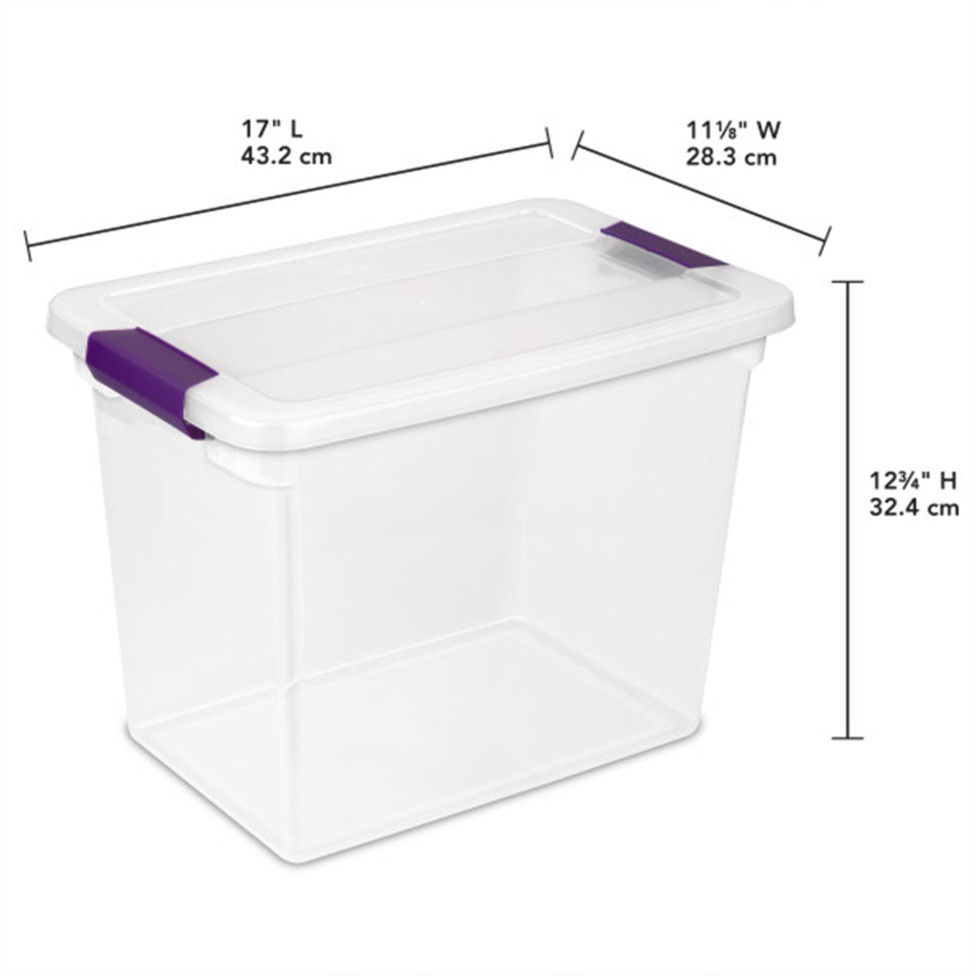 Sterilite 27 Qt ClearView Latch Storage Stackable Bin with Latching Lid, 6 Pack - Smart-nests