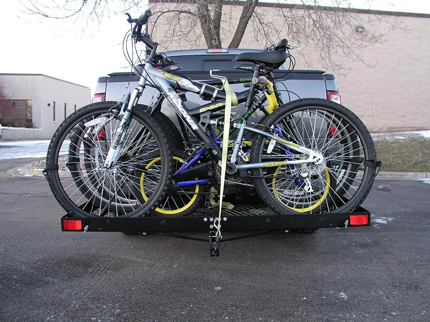 Tow Tuff 62 Inch Steel Cargo Carrier and Bike Rack, Fits All 2 Inch Receivers - Smart-nests