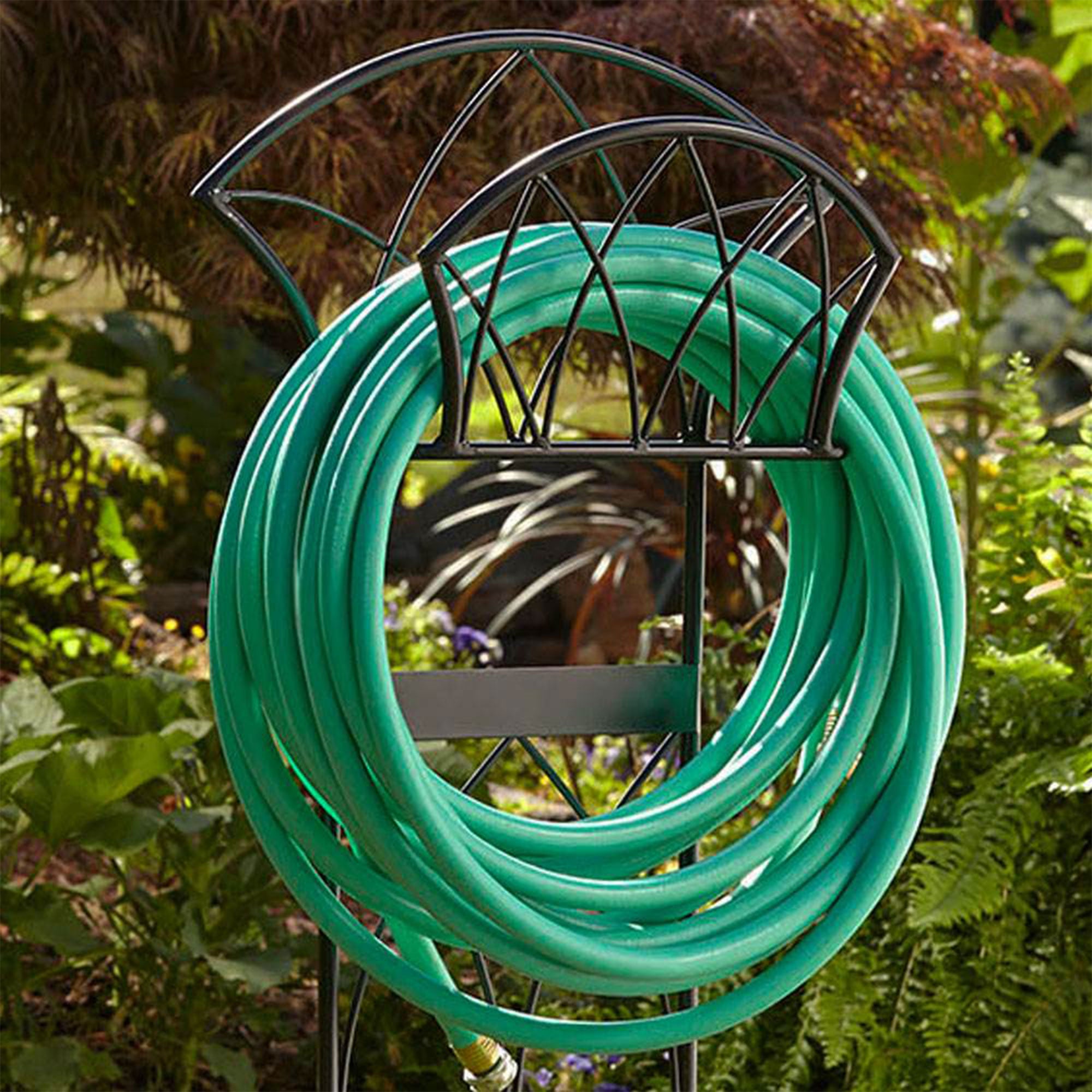 Liberty Garden LBG116 Steel Decorative Garden Hose Stand with Gothic Design - Smart-nests
