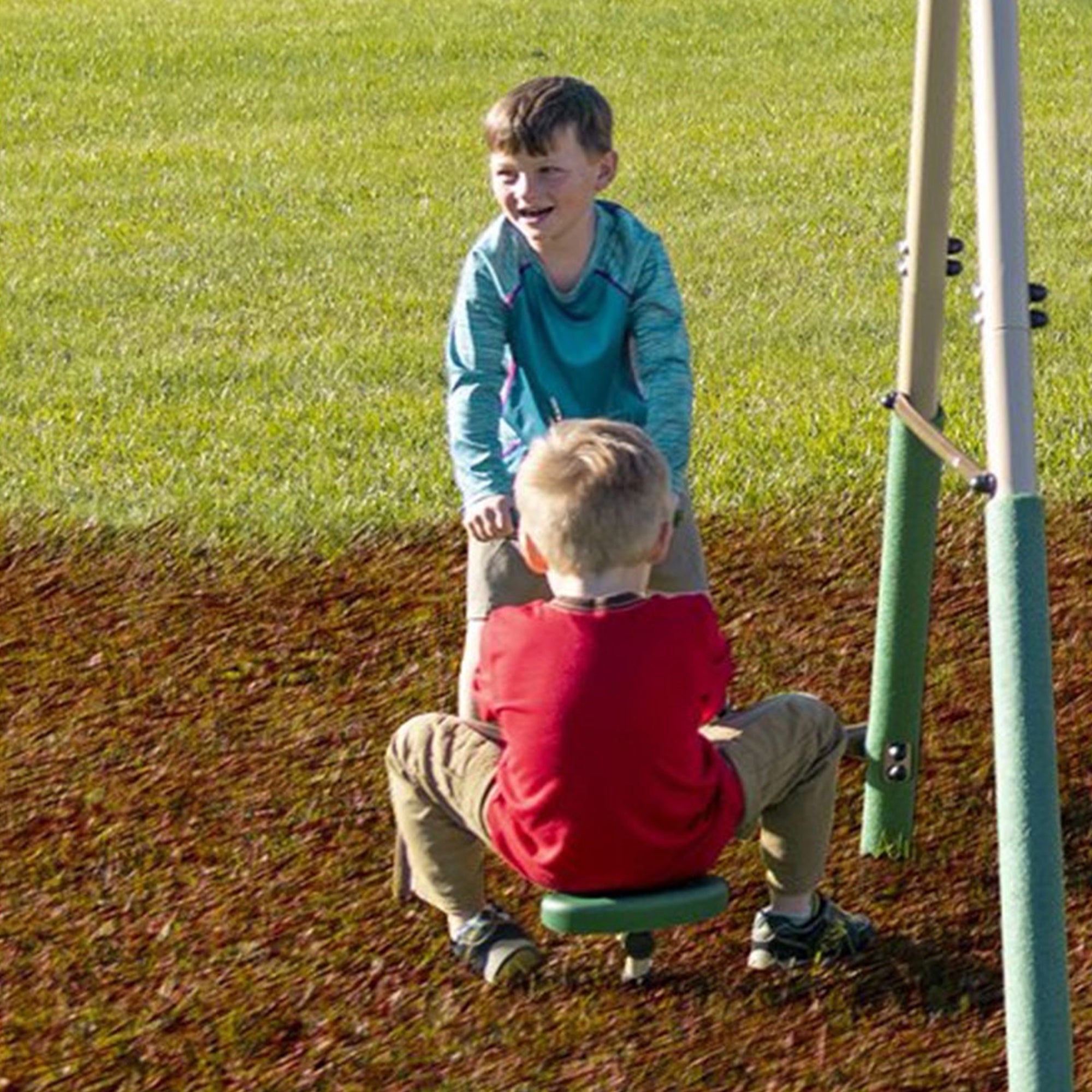 XDP Recreation Crestview Outdoor Swing Set w/ Slide, Glider, 3 Swings, & See Saw - Smart-nests