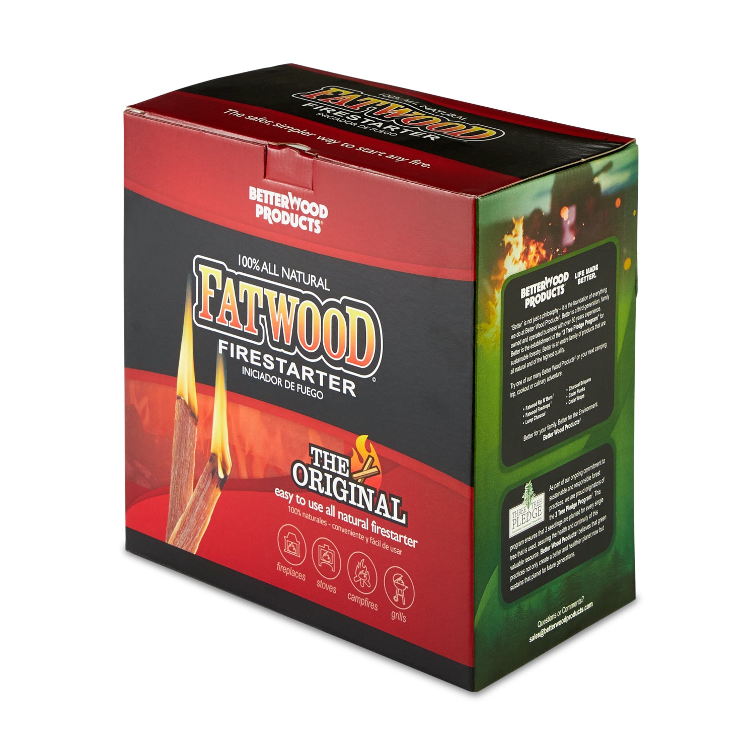 Betterwood Fatwood Firestarter, All Weather Natural Pine Fire Sticks, 10 Pounds - Smart-nests