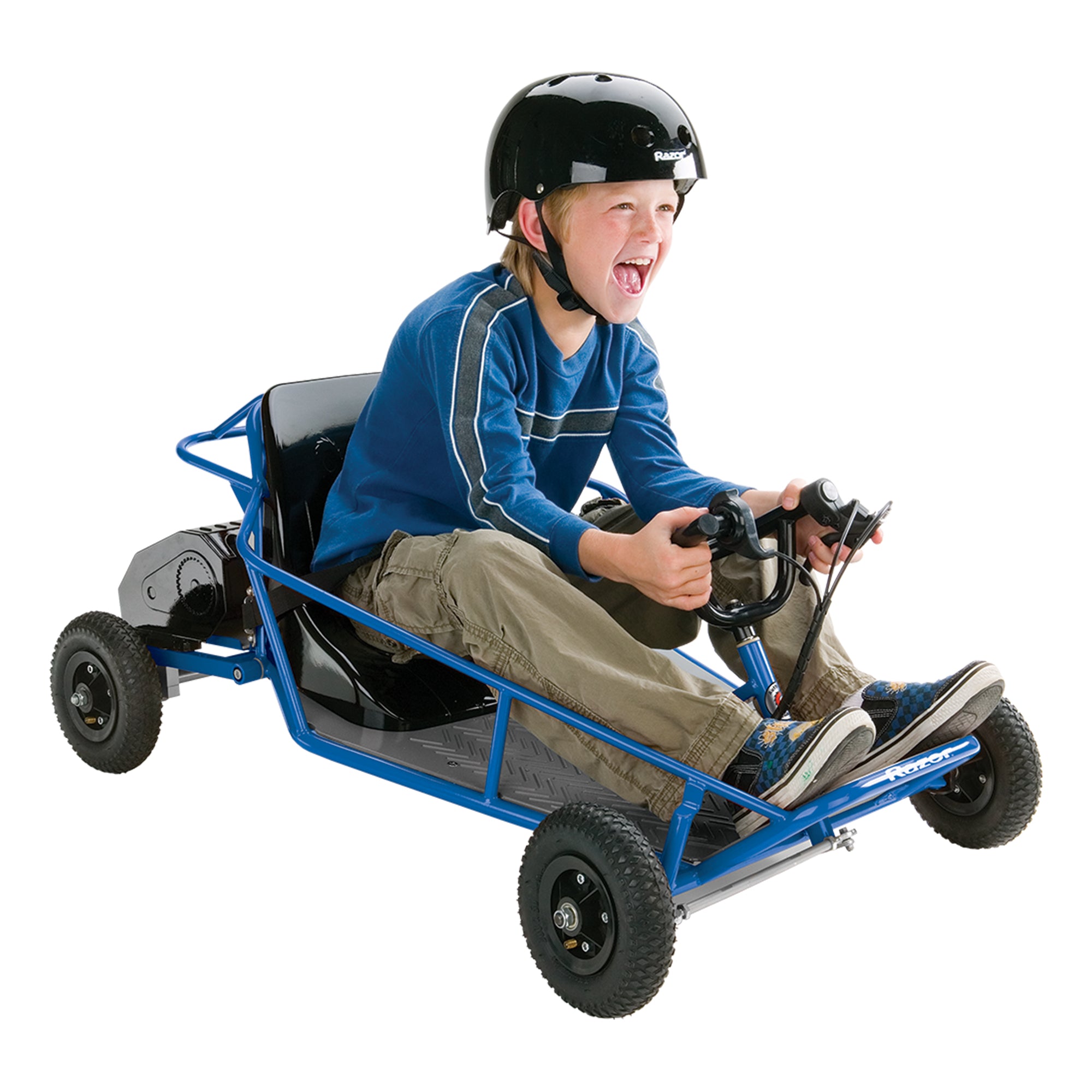 Razor Vintage Single Rider Electric Kart Dune Buggy for Ages 8 and Up, Blue - Smart-nests