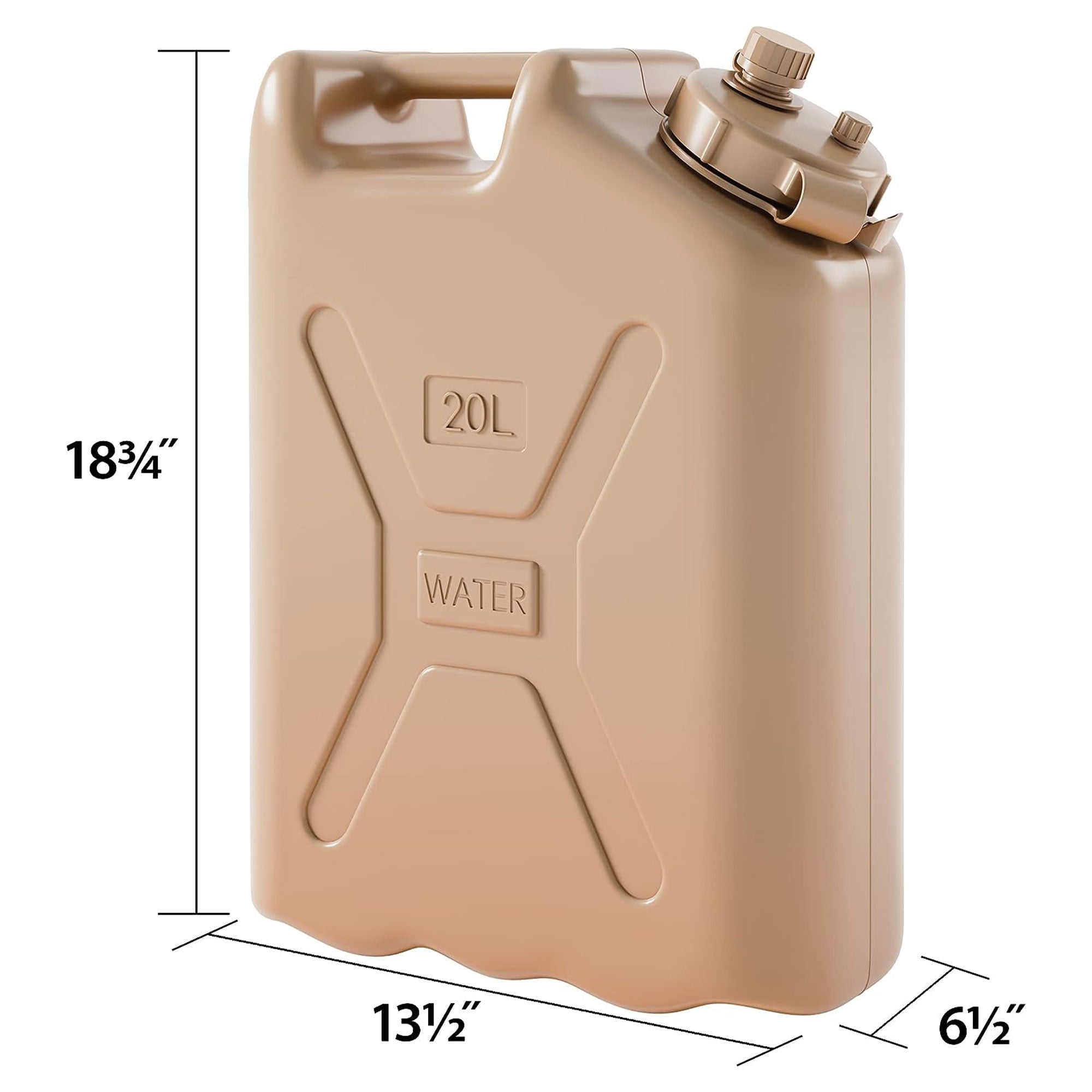 Scepter Lightweight BPA 5 Gallon Portable Water Storage Container, Sand (2 Pack) - Smart-nests