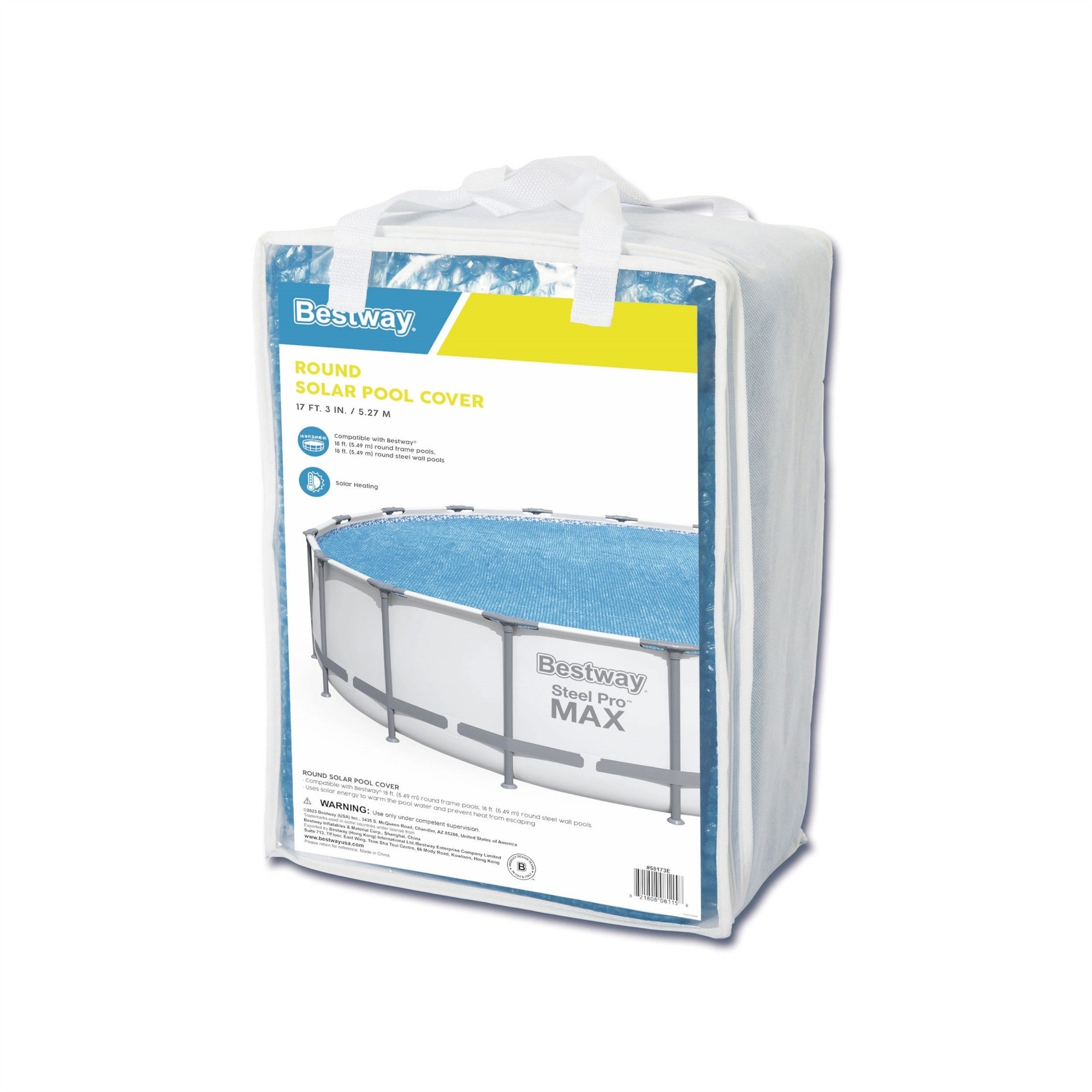 Bestway Flowclear 18' Round Solar Pool Cover for Above Ground Pools (Cover Only) - Smart-nests