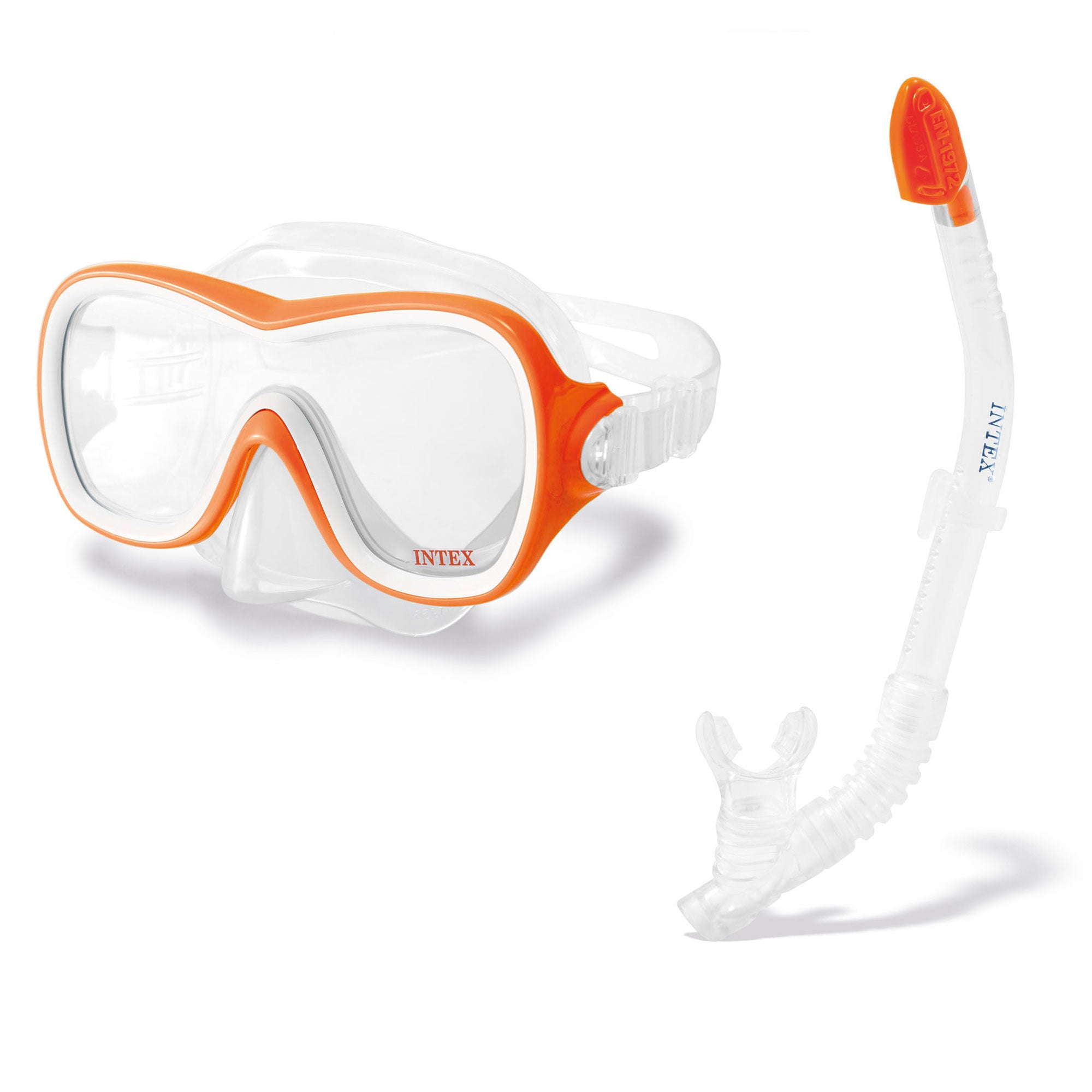 Intex Wave Rider Hypoallergenic Latex Free Mask & Easy Flow Snorkel Swim Set - Smart-nests