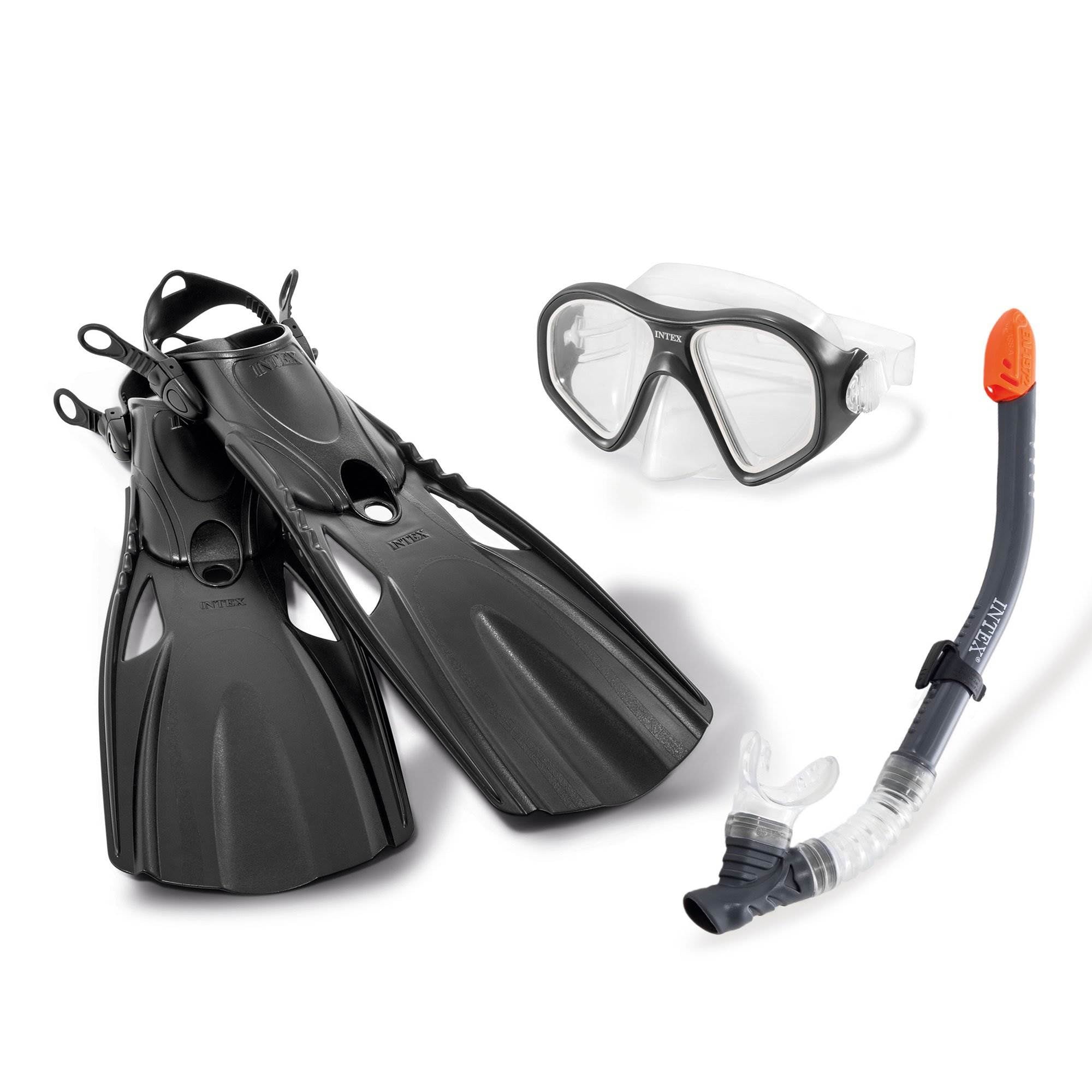 Intex Reef Rider Sport Swim Pool Diving Goggle Mask Snorkeling Set, 14 to Adult - Smart-nests