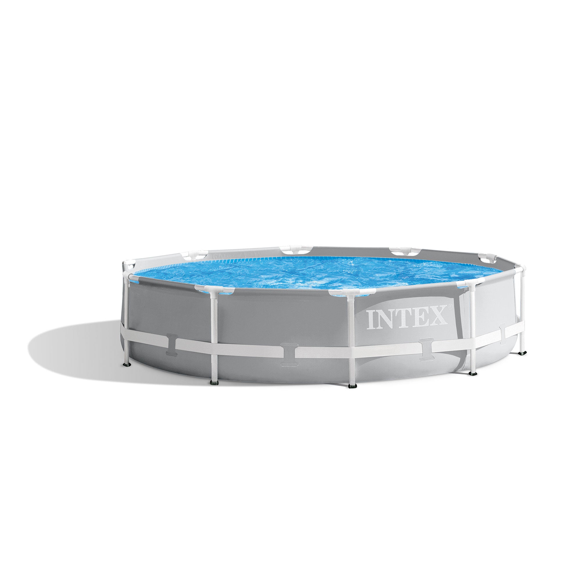 Intex 10'x30" Prism Metal Frame Round Outdoor Above Ground Swimming Pool, No Pump - Smart-nests