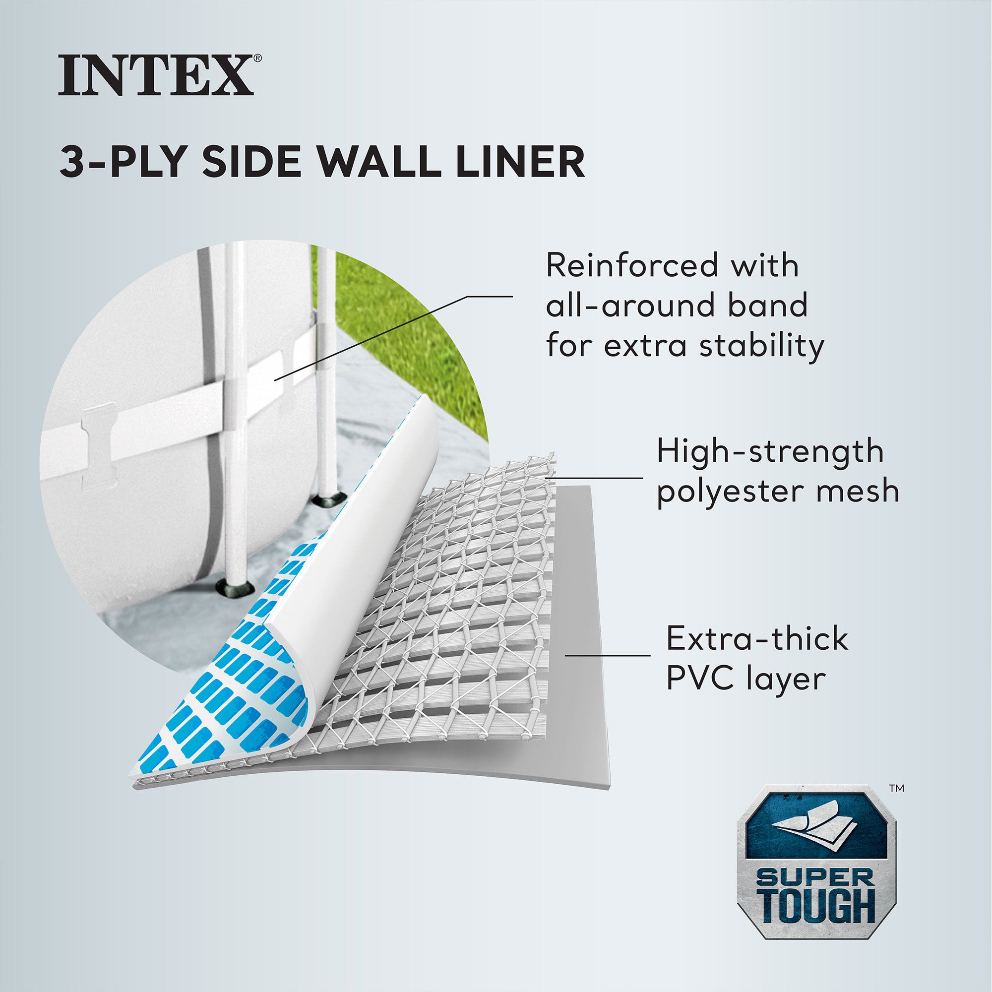 Intex 10'x30" Prism Metal Frame Round Outdoor Above Ground Swimming Pool, No Pump - Smart-nests