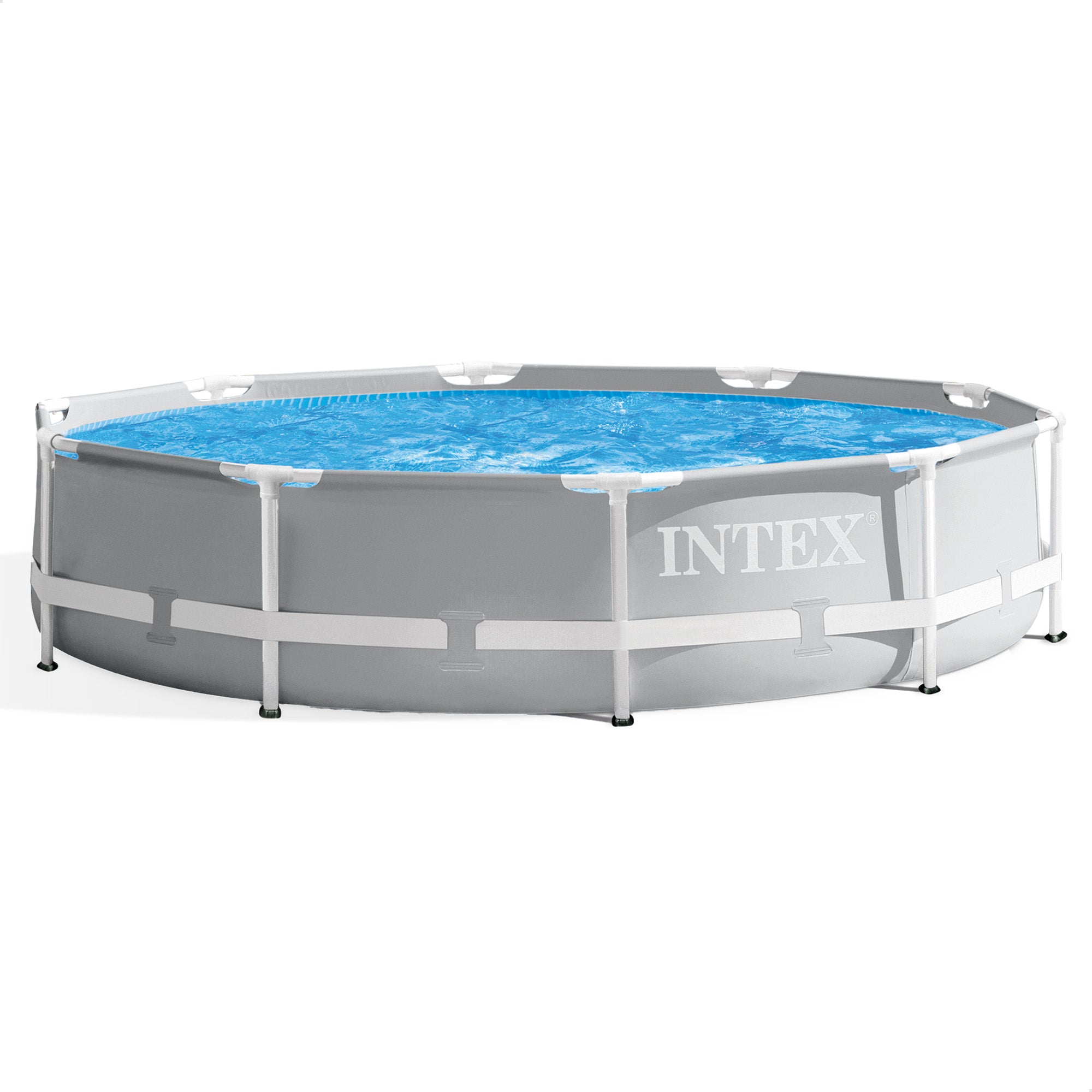 Intex 10'x30" Prism Metal Frame Round Outdoor Above Ground Swimming Pool, No Pump - Smart-nests