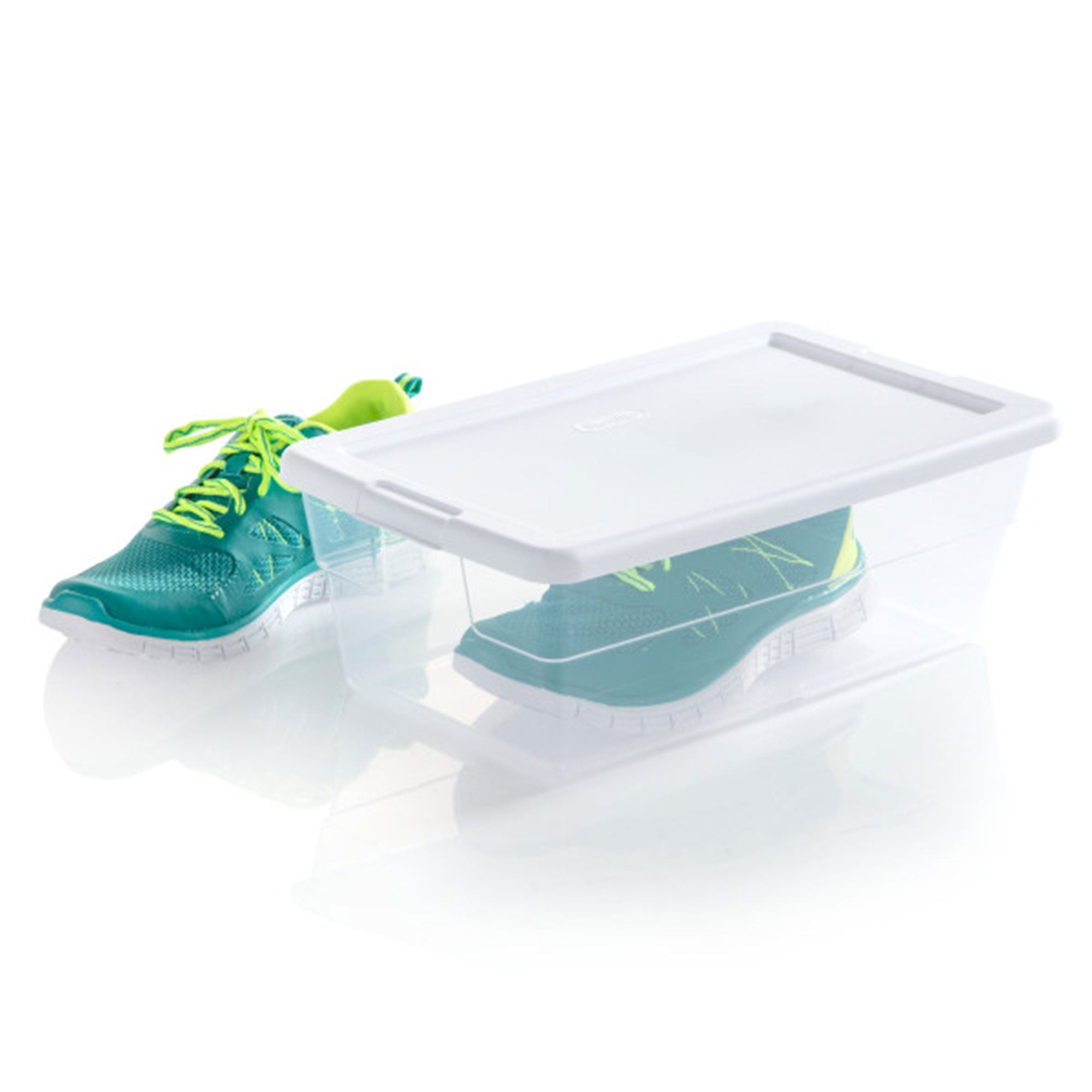 Sterilite 6 Quart Storage Box Stackable Bin with Lid, Plastic Container, 12 Pack - Smart-nests