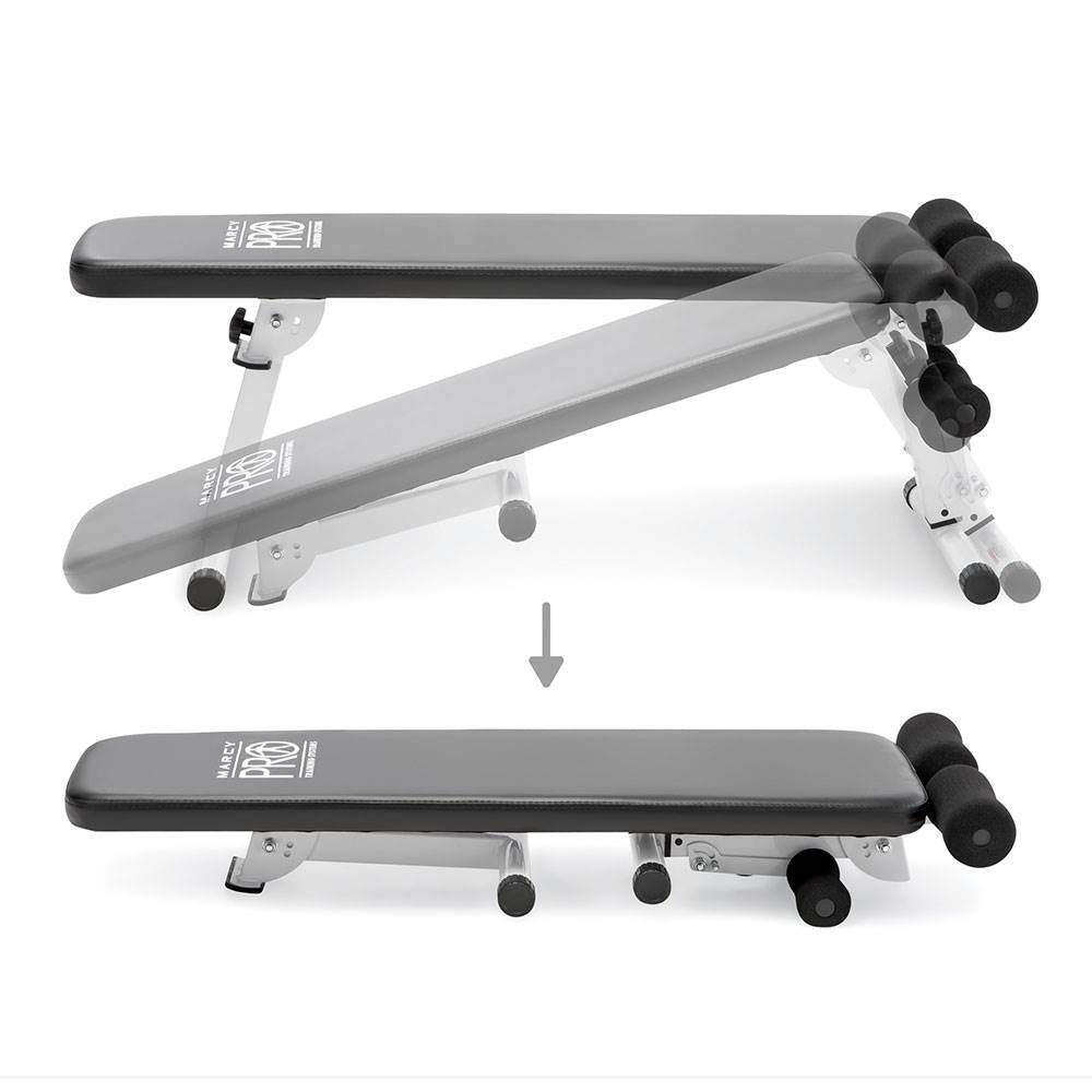 Marcy Pro Adjustable Strength and Weight Training Folding Bench for Home Gyms - Smart-nests