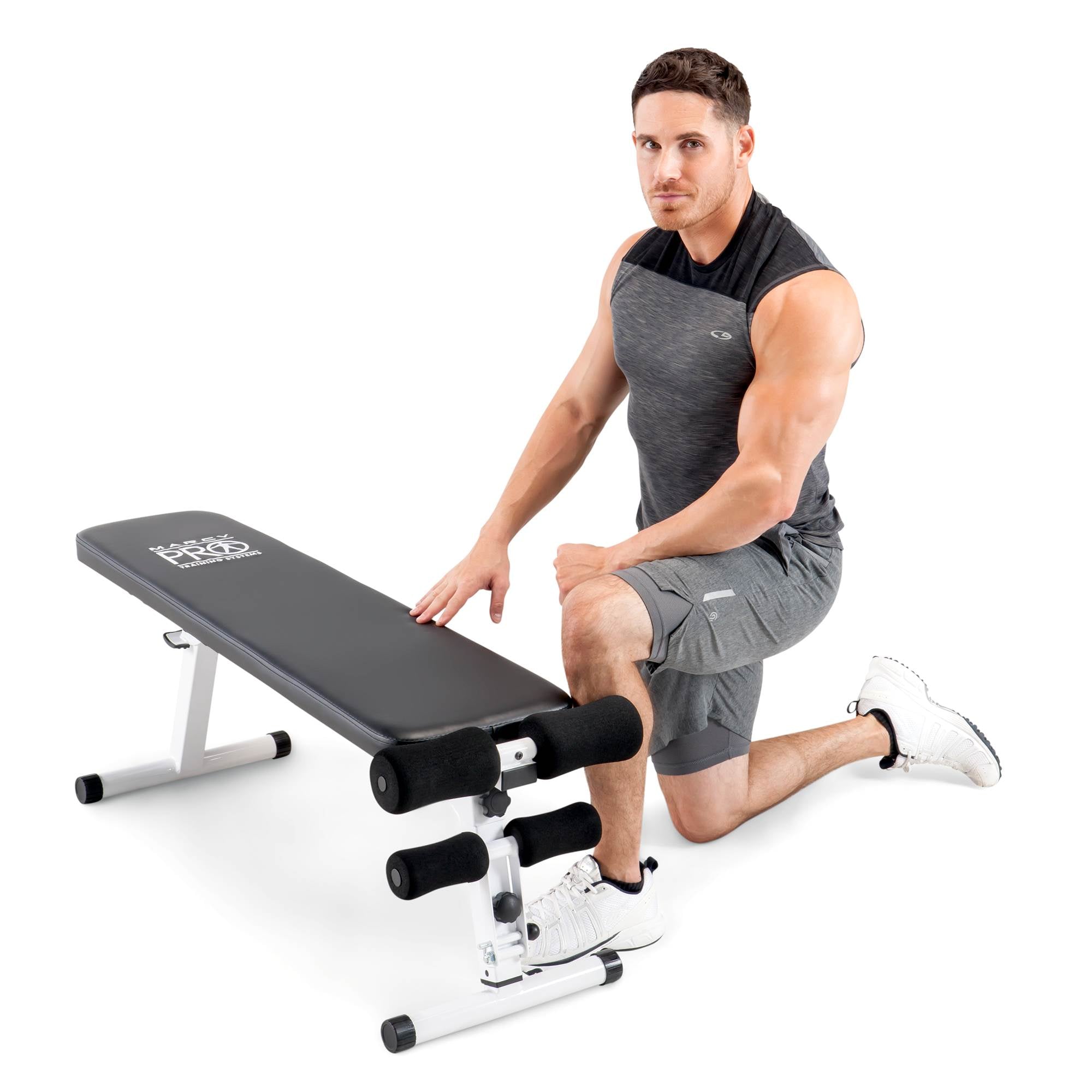 Marcy Pro Adjustable Strength and Weight Training Folding Bench for Home Gyms - Smart-nests
