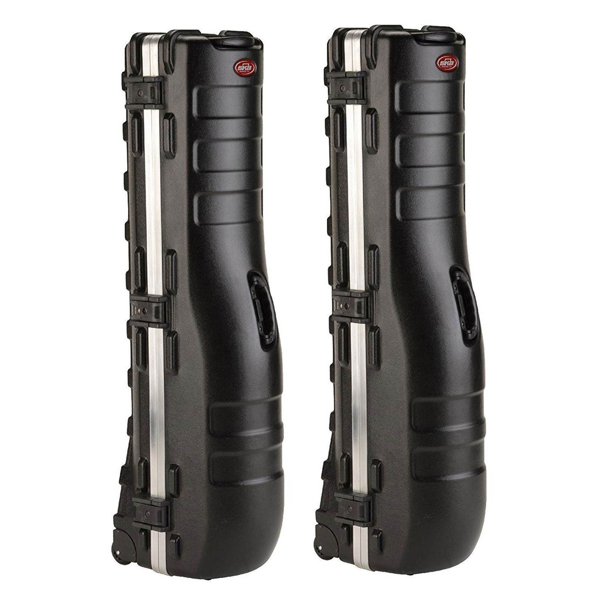 SKB Cases ATA Deluxe Hard Plastic Storage Wheeled Golf Bag Travel Case (2 Pack) - Smart-nests