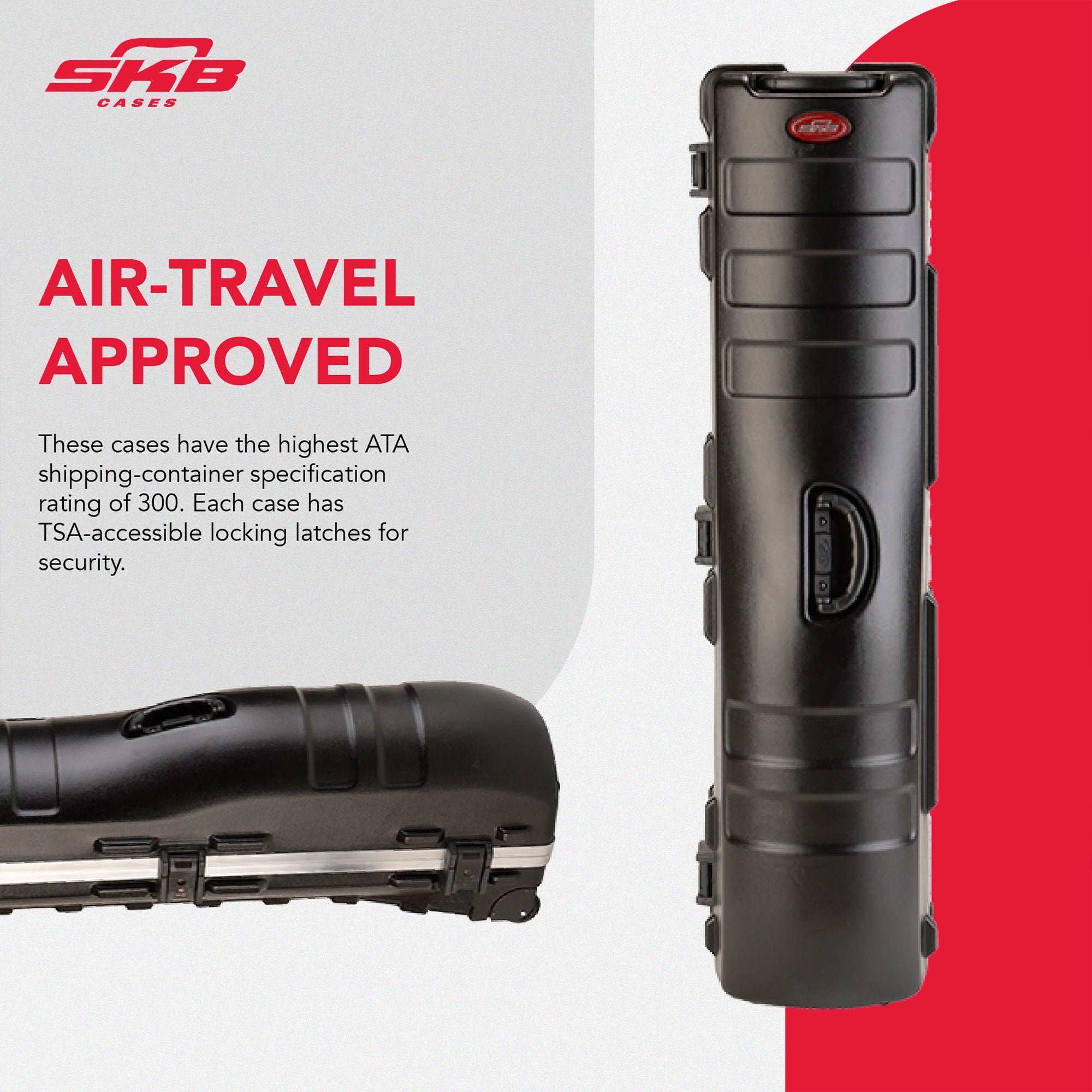 SKB Cases ATA Deluxe Hard Plastic Storage Wheeled Golf Bag Travel Case (2 Pack) - Smart-nests