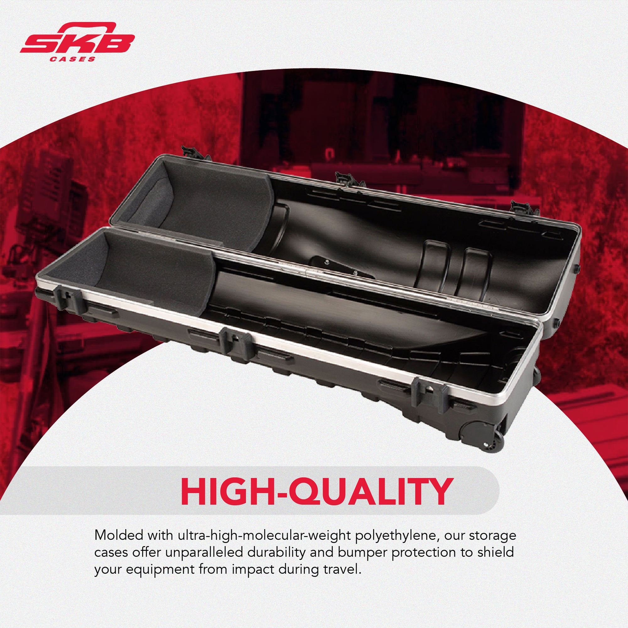 SKB Cases ATA Deluxe Hard Plastic Storage Wheeled Golf Bag Travel Case (2 Pack) - Smart-nests