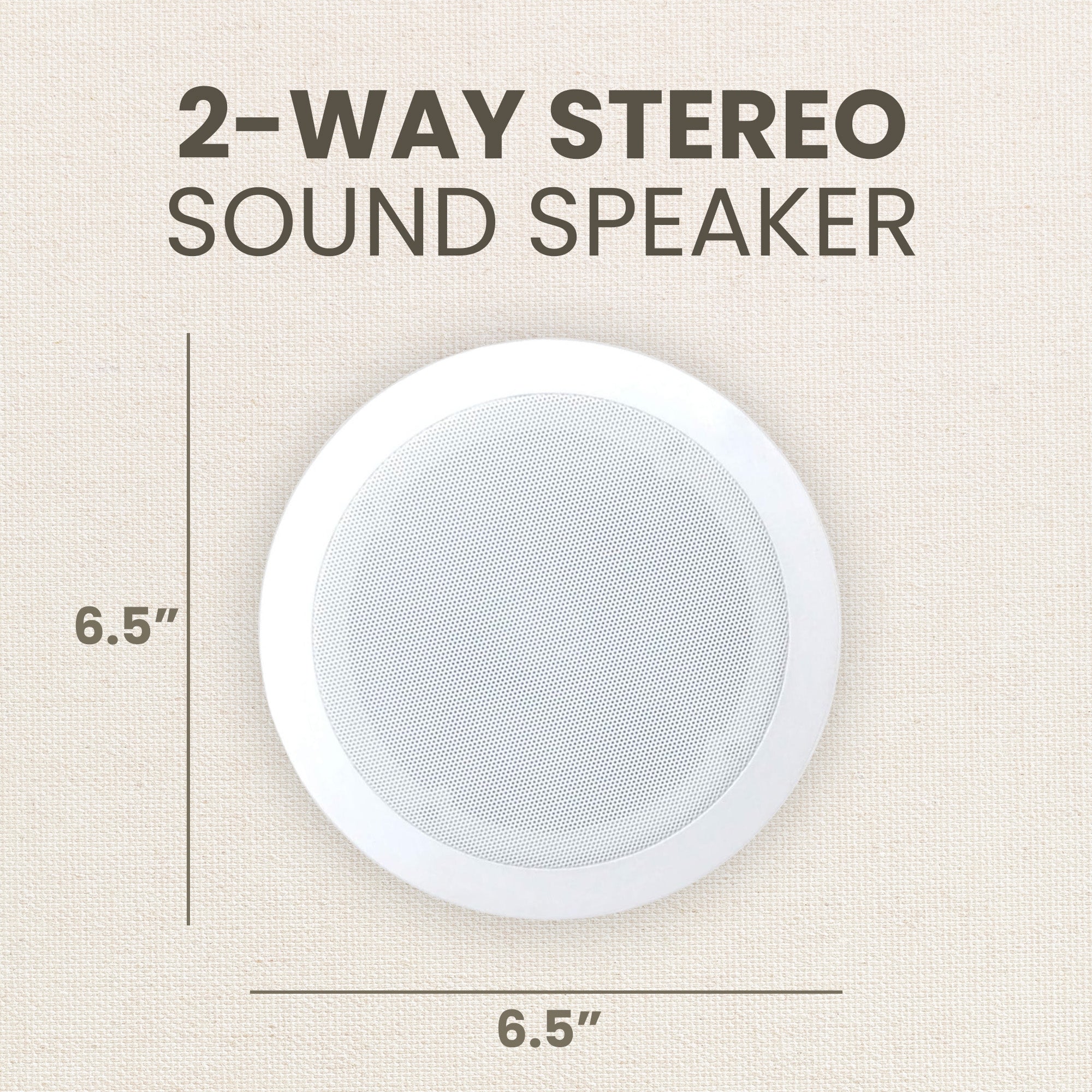 PYLE PDIC61RD 200W 6.5'' Round Flush Mount In-Wall/Ceiling Home Speakers, 2 Pack - Smart-nests