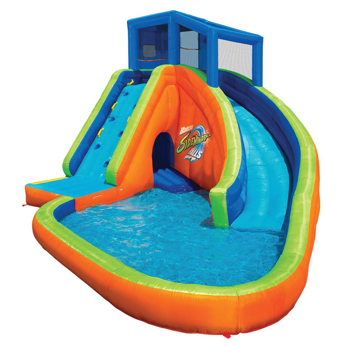 Banzai Falls Inflatable Water Park Kiddie Pool with Slides & Cannons (2 Pack) - Smart-nests