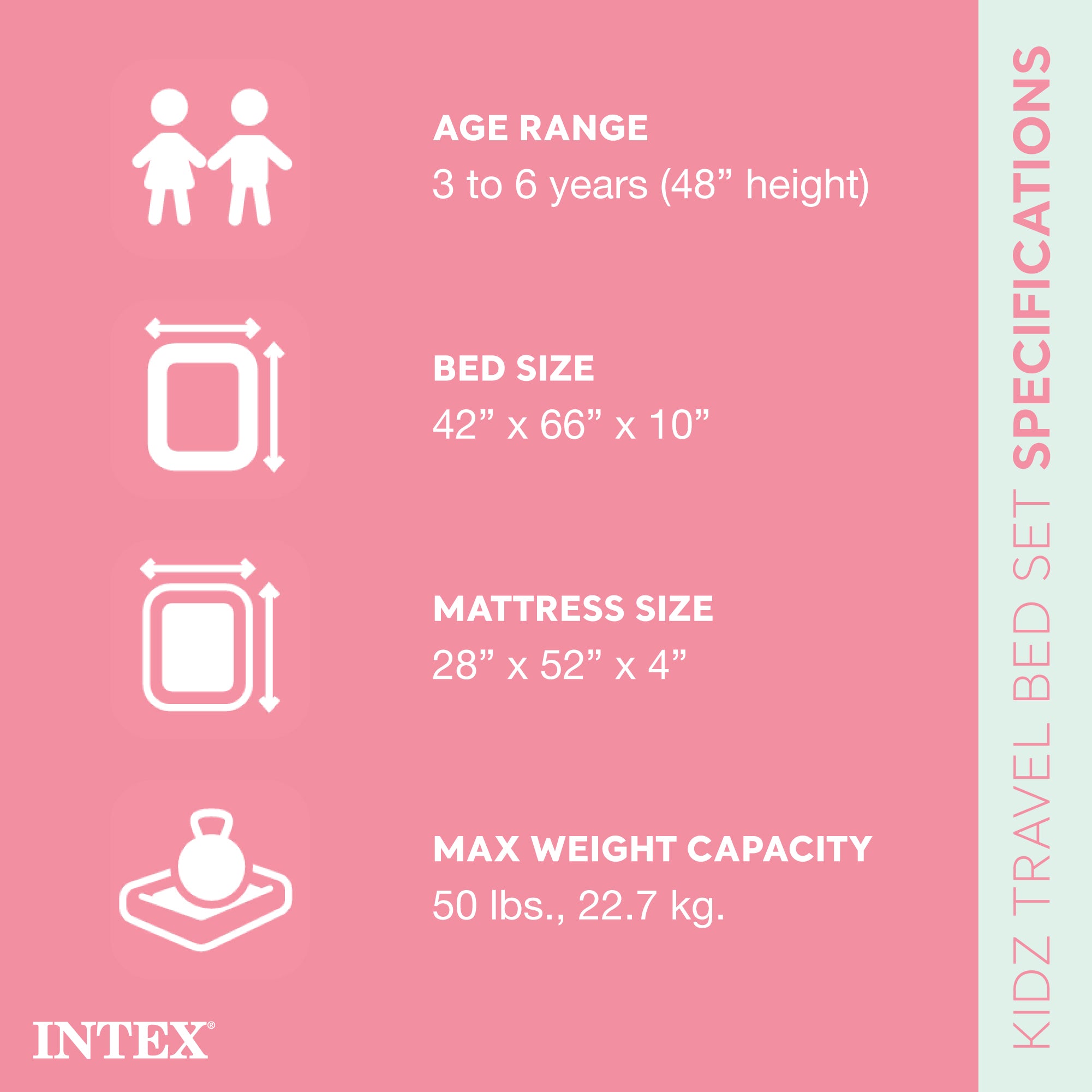 Intex Kids Travel Inflatable Air Mattress with Raised Sides & Hand Pump (2 Pack) - Smart-nests