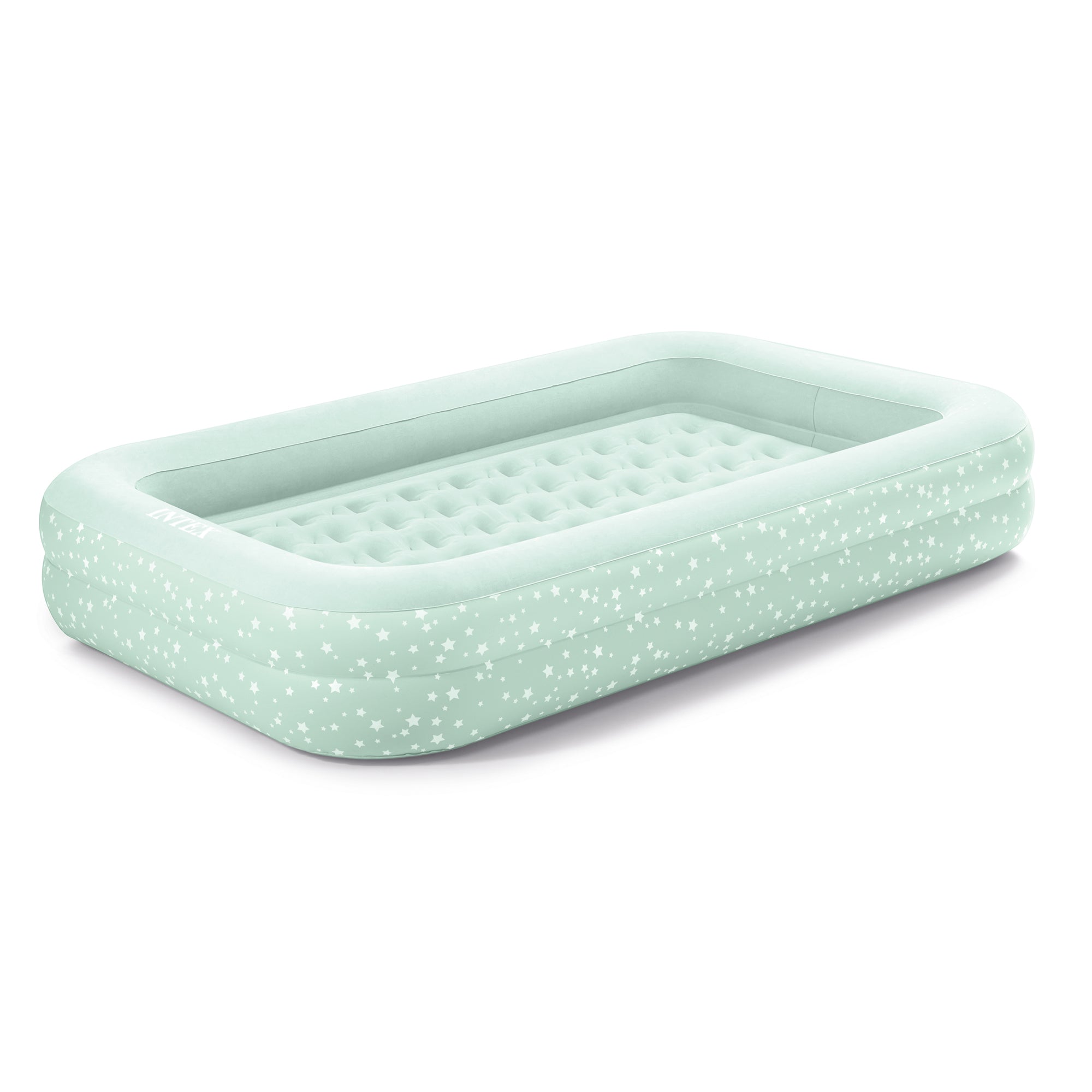 Intex Kids Travel Inflatable Air Mattress with Raised Sides & Hand Pump (2 Pack) - Smart-nests