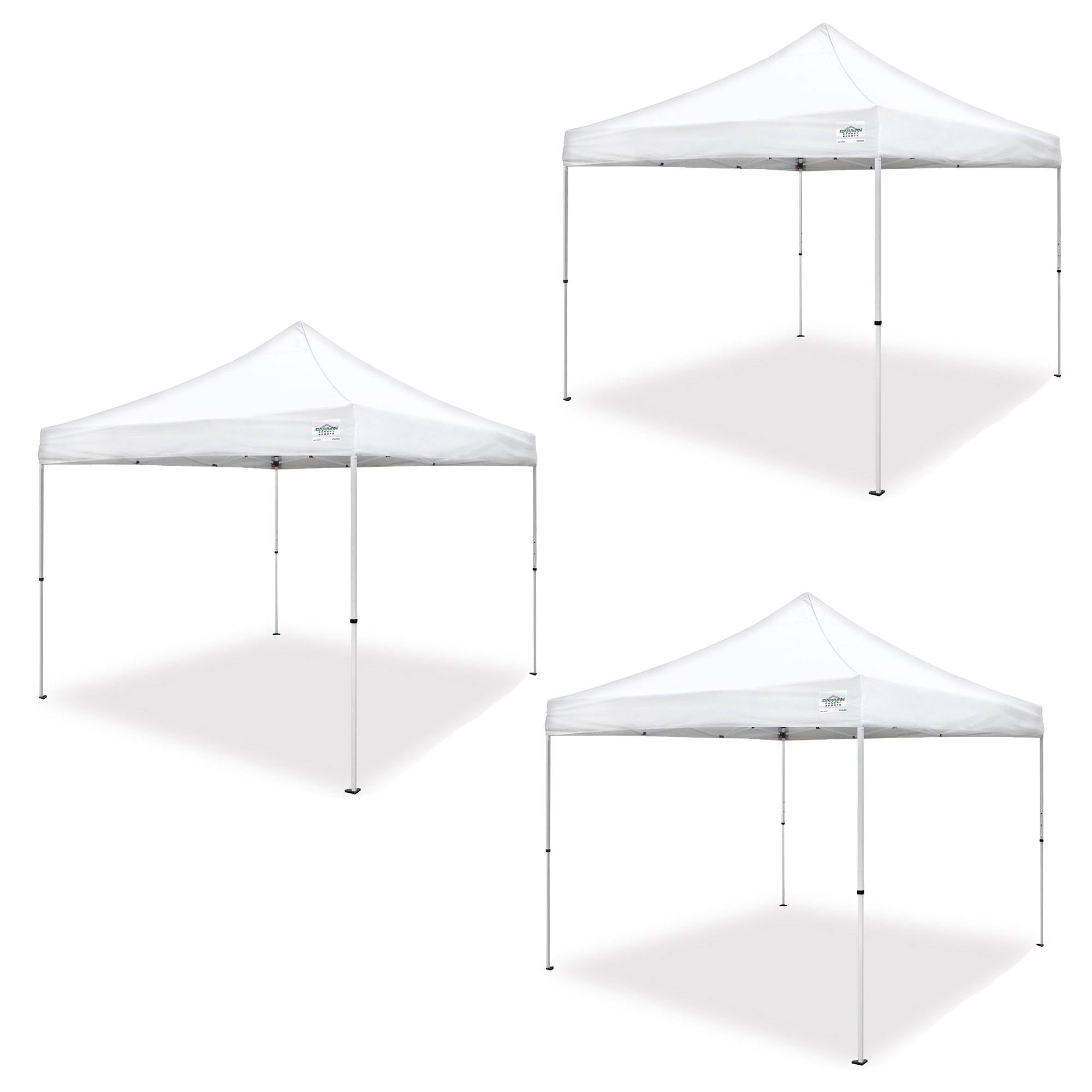 Caravan Canopy Pro 2 10 x 10 Foot Straight Leg Instant Canopy, White (3 Pack) - Smart-nests