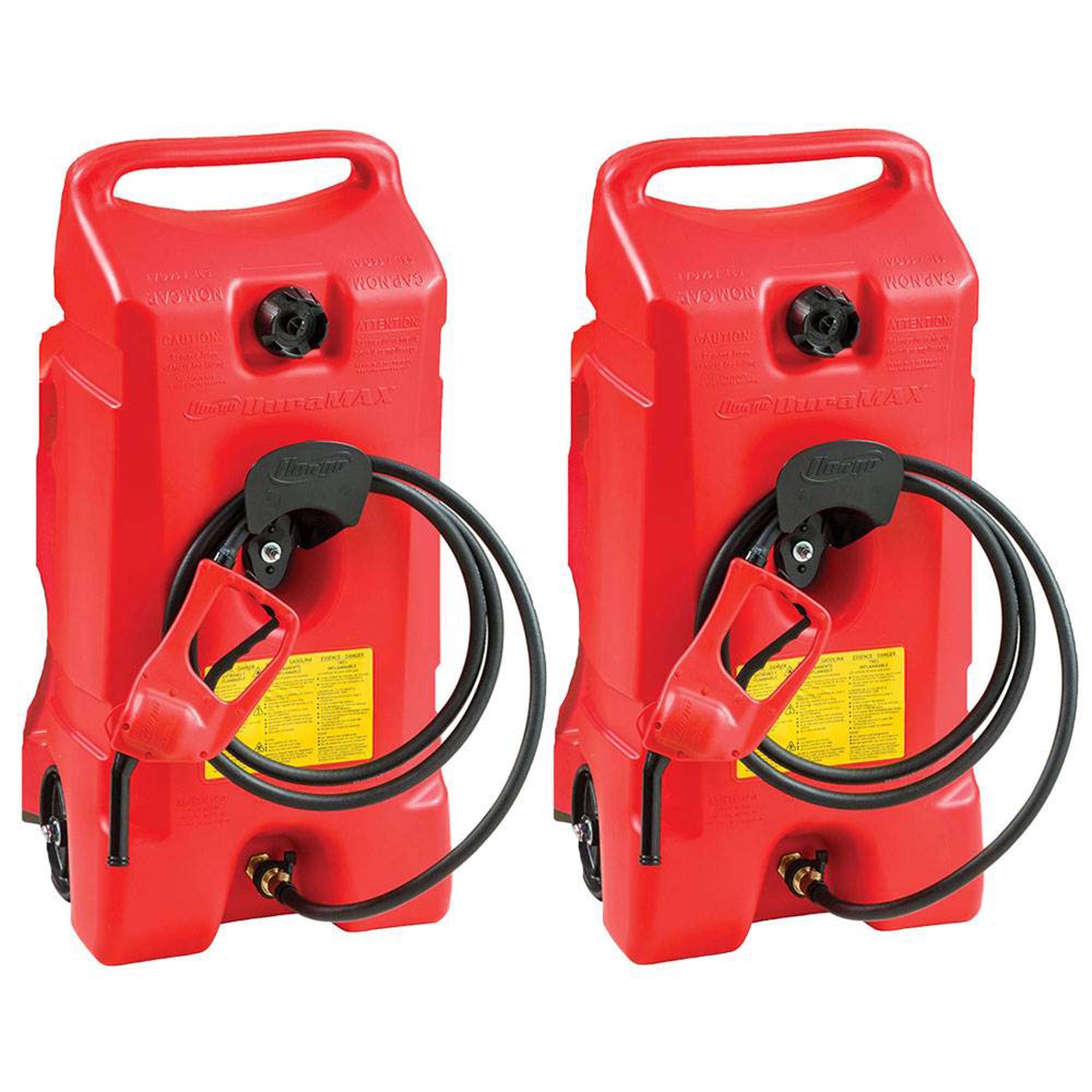 Scepter Flo N' Go Duramax 14 Gal Gas Fuel Tank Container Caddy Can & Pump, 2 Pk - Smart-nests