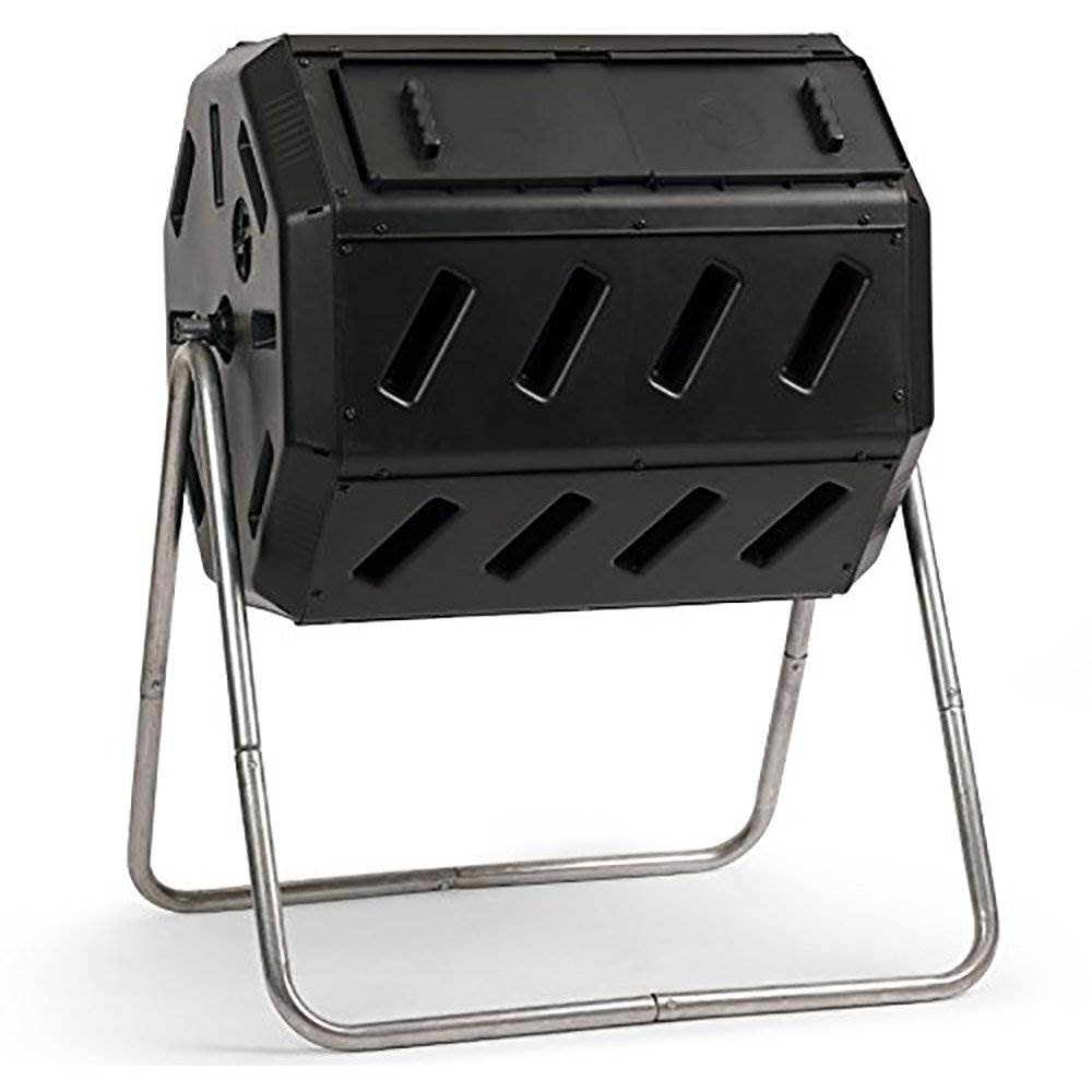 FCMP Outdoor 37 Gallon Elevated Dual Chamber Tumbling Garden Compost Bin(2 Pack) - Smart-nests