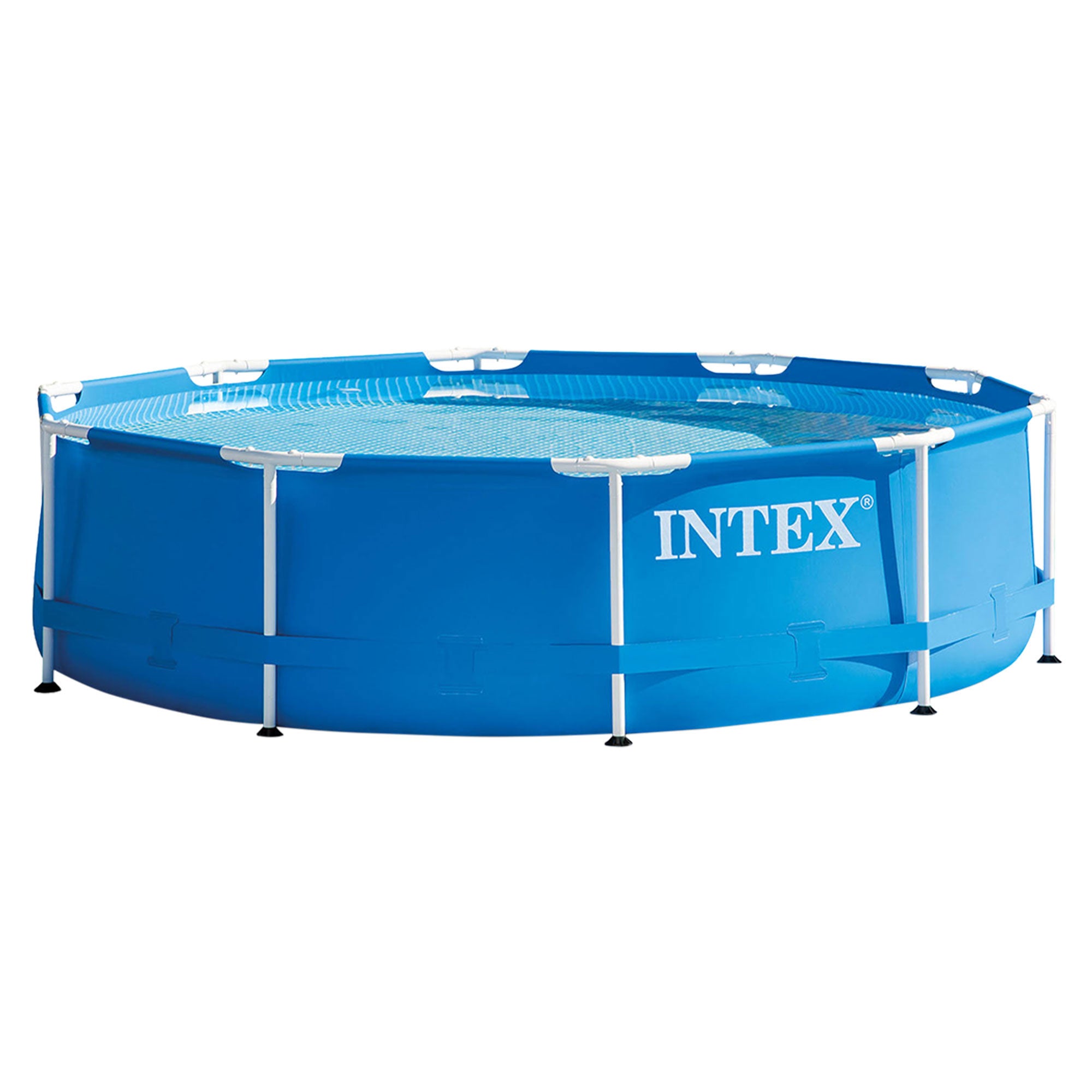 Intex 10 Foot x 30 Inch Above Ground Round Swimming Pool, (Pump Not Included) - Smart-nests
