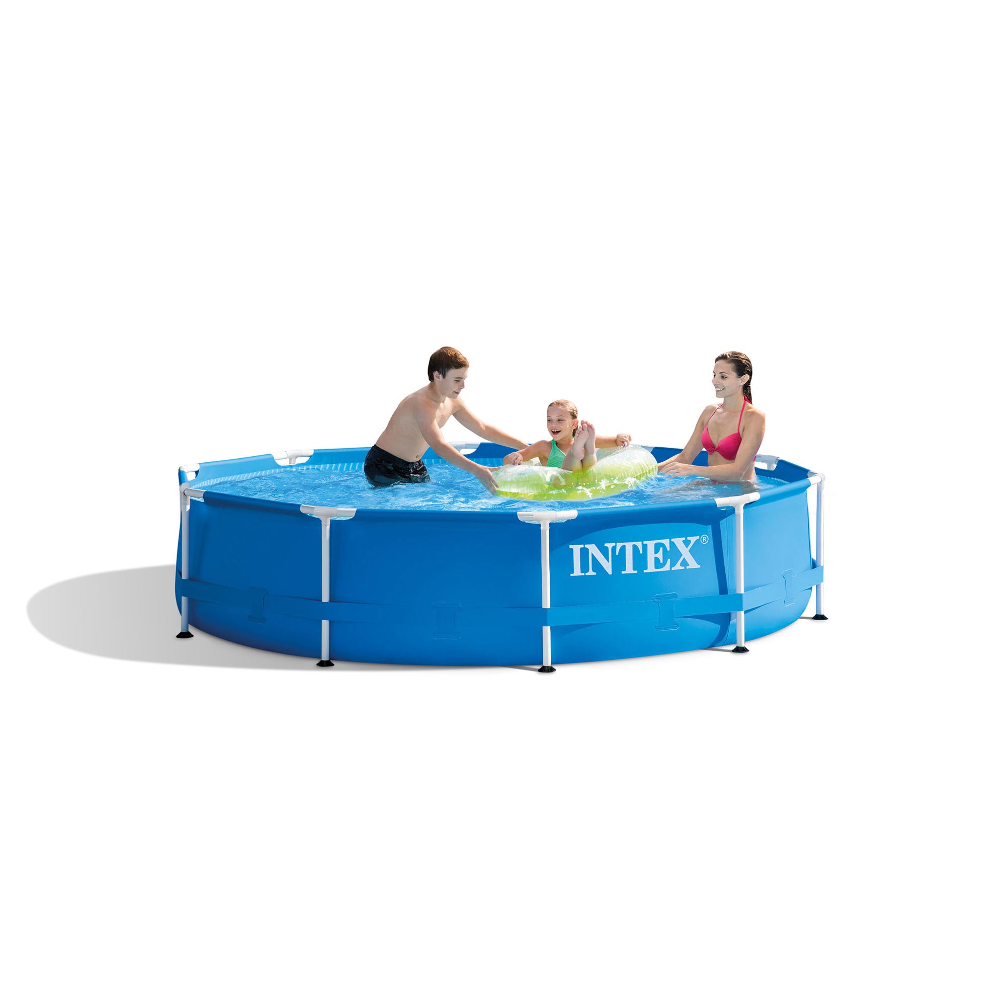 Intex 10 Foot x 30 Inch Above Ground Round Swimming Pool, (Pump Not Included) - Smart-nests