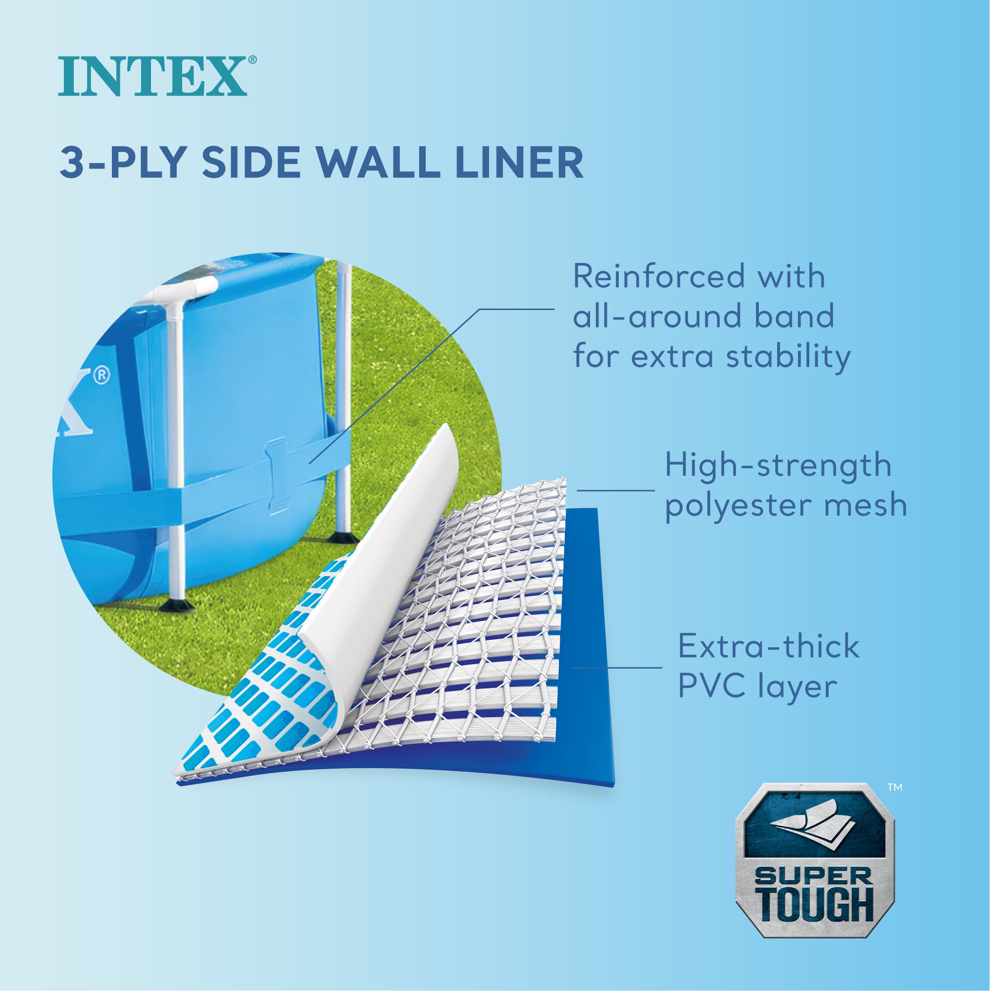Intex 10'x30" Above Ground Round Swimming Pool, Pump Not Included(Open Box) - Smart-nests