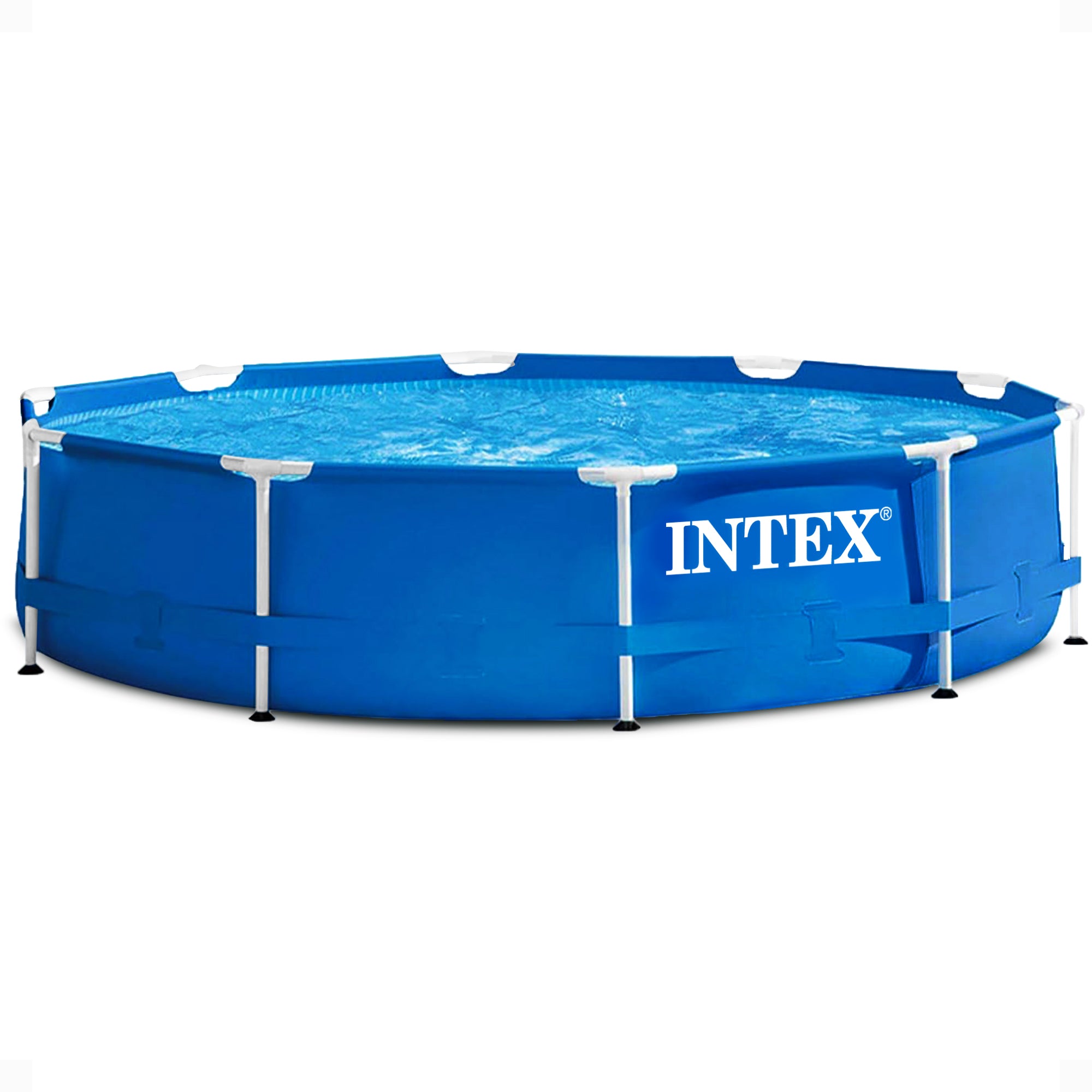 Intex 10'x30" Above Ground Round Swimming Pool, Pump Not Included(Open Box) - Smart-nests