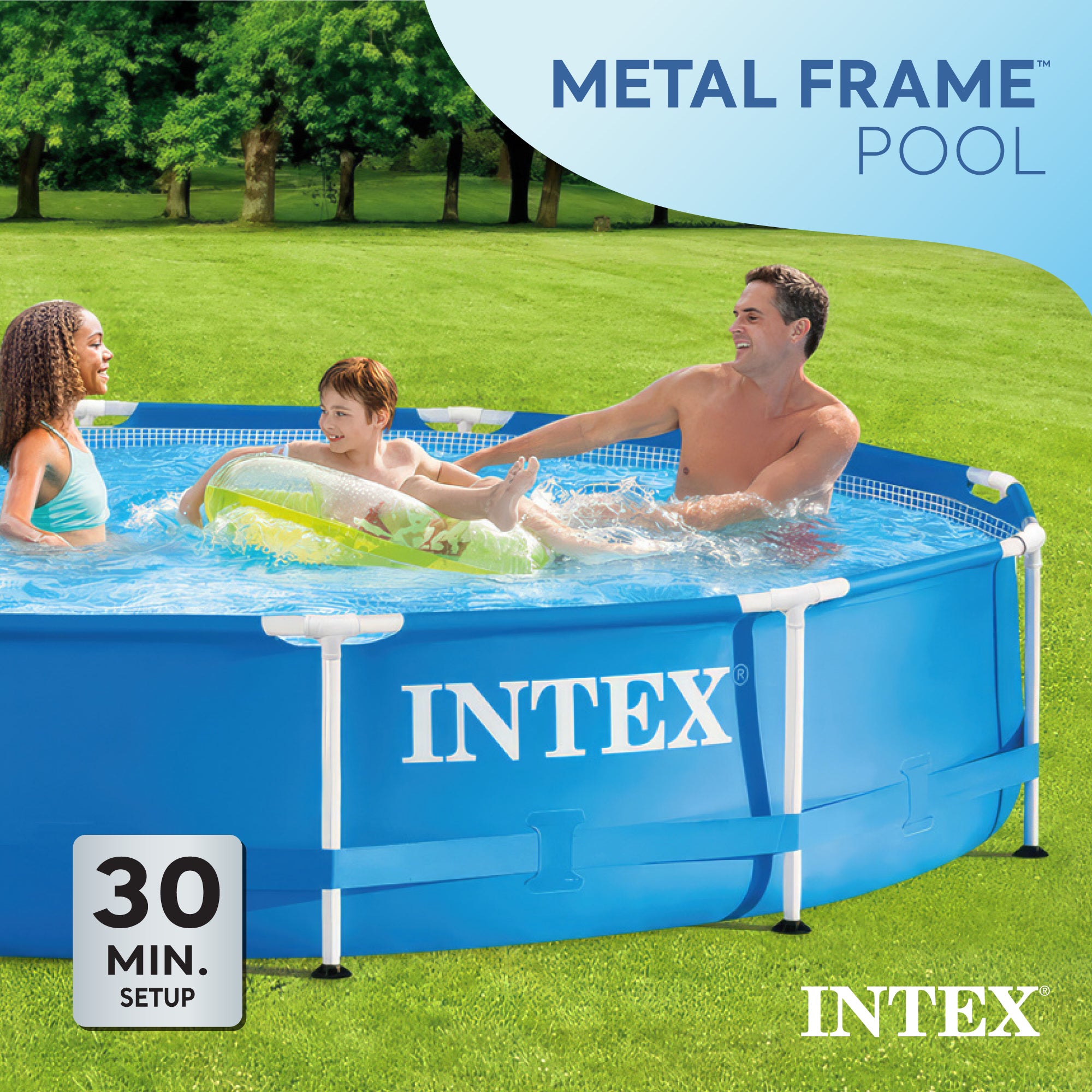 Intex 28210EH 12 Foot x 30 Inch Above Ground Swimming Pool (Pump Not Included) - Smart-nests