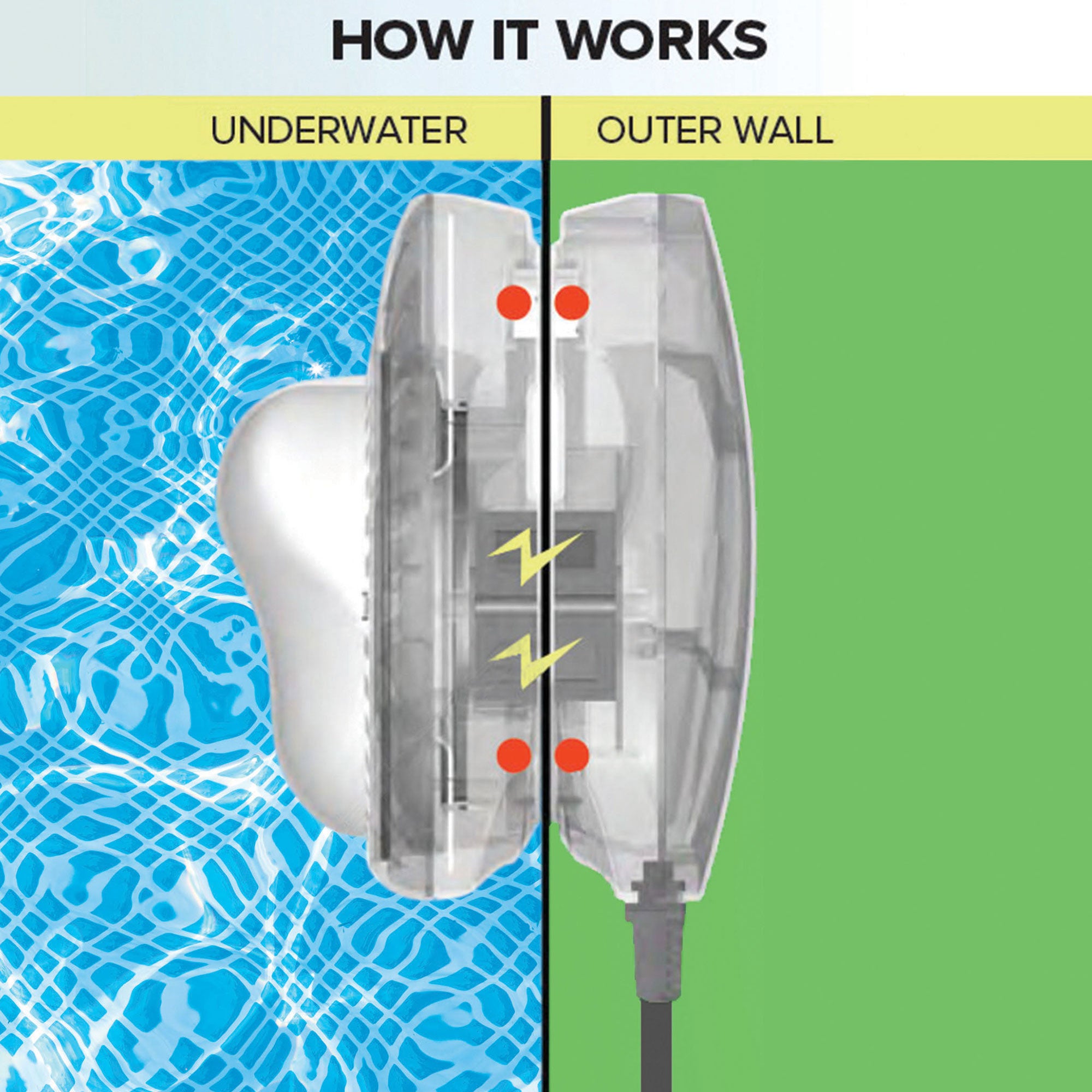 Intex Underwater Multi Color LED Magnetic Above Ground Swimming Pool Wall Light - Smart-nests