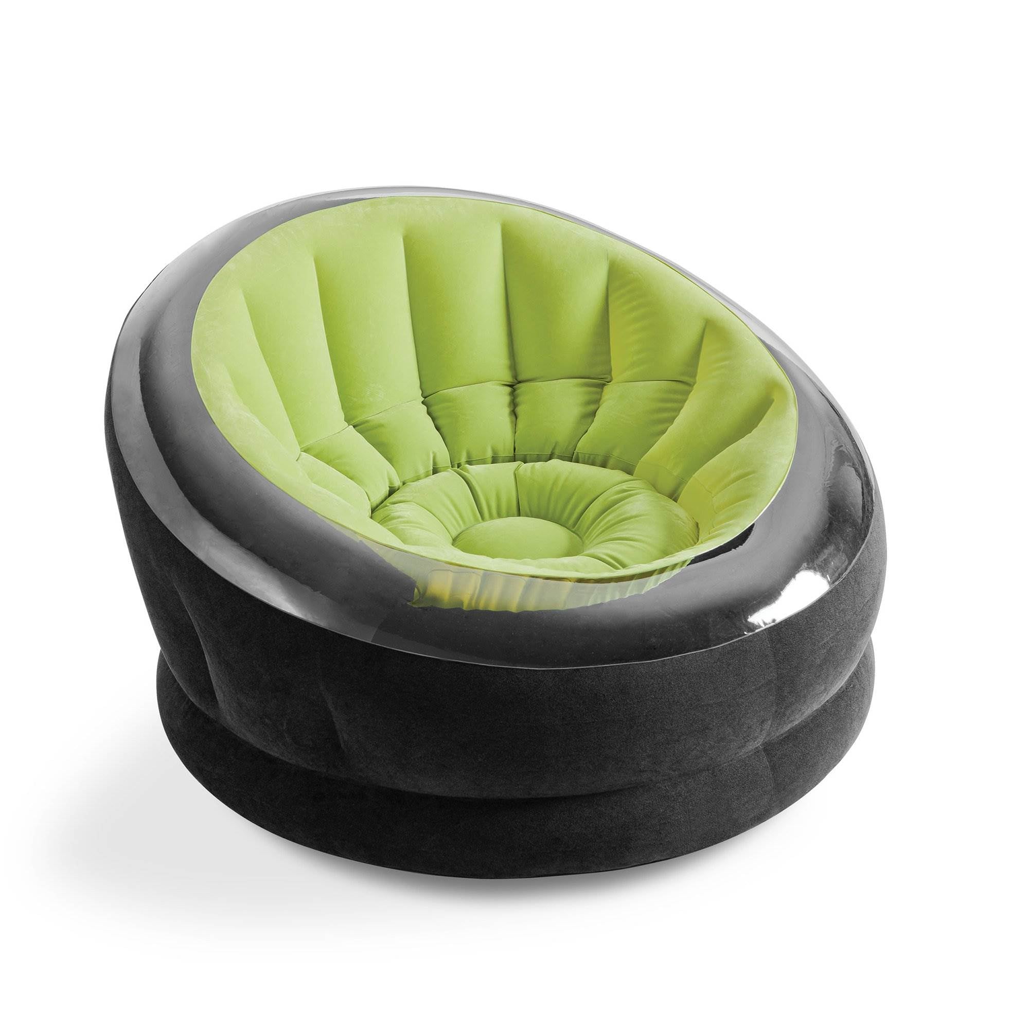Intex Empire Inflatable Blow Up Lounge Dorm Camping Chair for Adults, Lime Green - Smart-nests