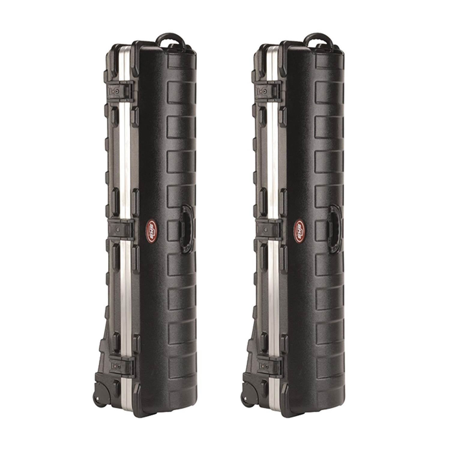 SKB Cases Deluxe ATA Hard Plastic Storage Wheeled Cart Golf Travel Case, 2 Pack - Smart-nests