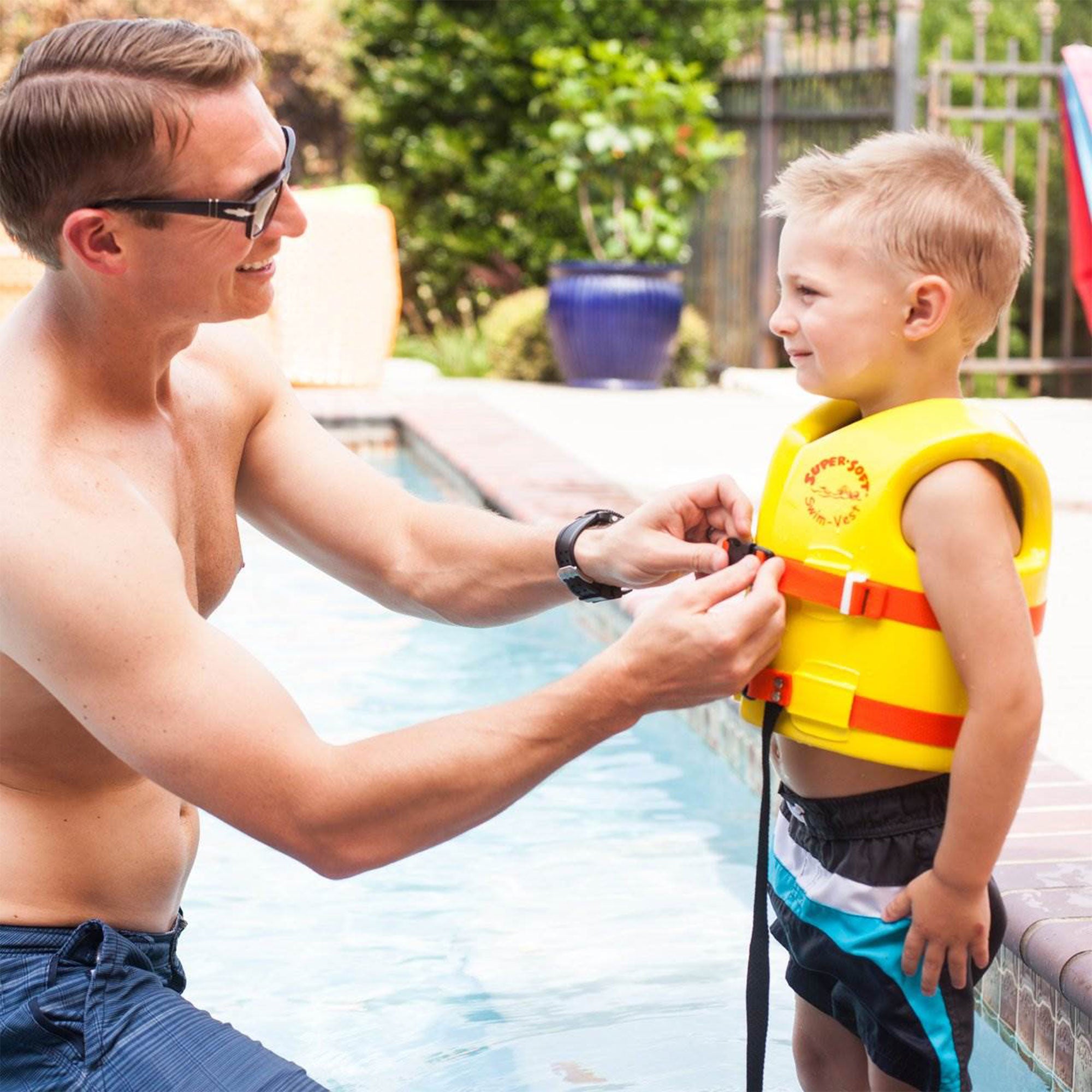 TRC Recreation Super Soft Child Life Jacket Swim Safety Vest, Small, Marina Blue - Smart-nests