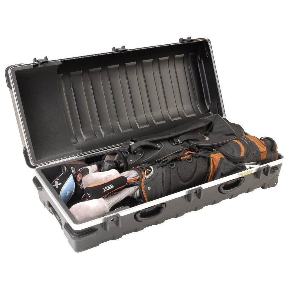 SKB Cases Double ATA Standard Hard Plastic Wheeled Golf Bag Travel Case (2 Pack) - Smart-nests