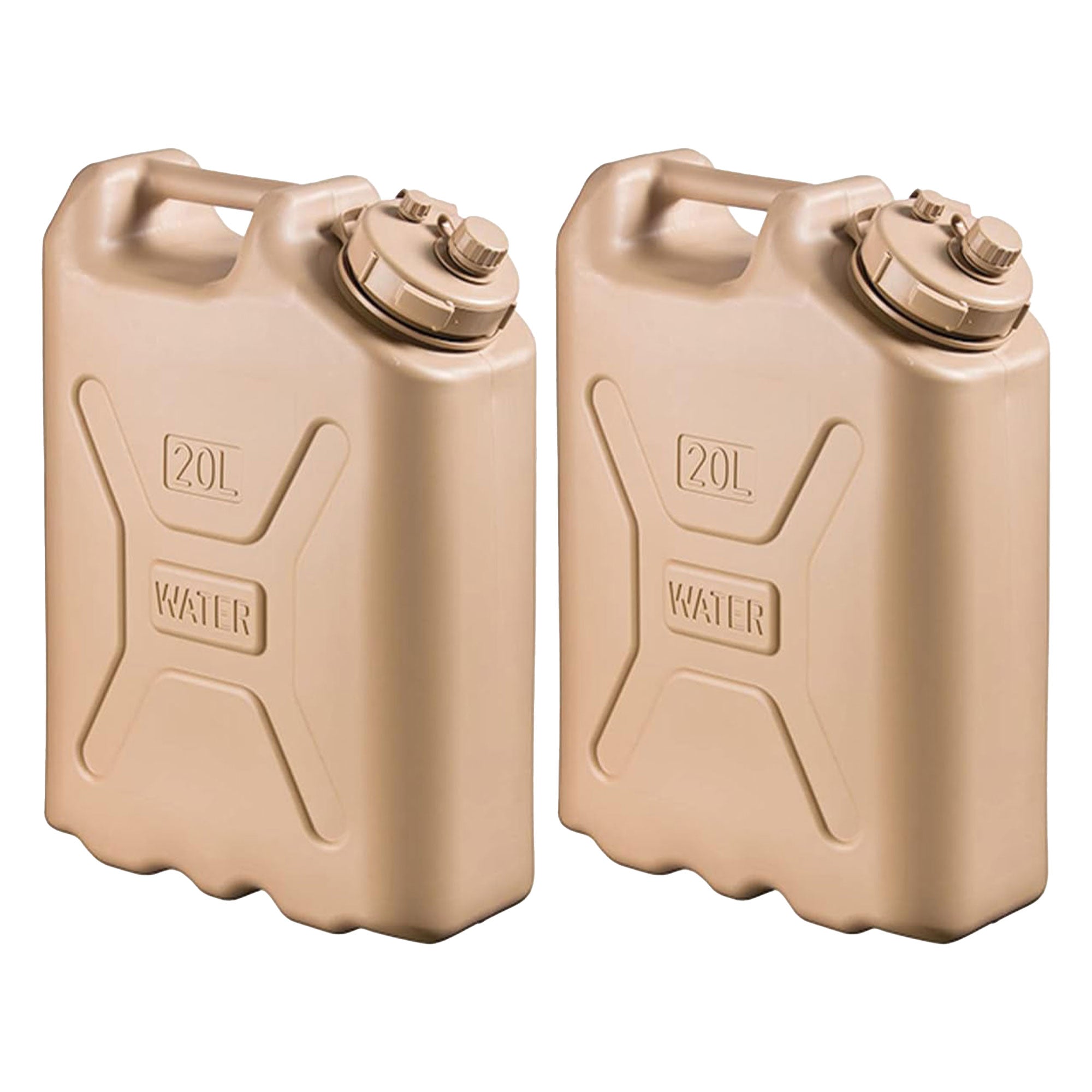 Scepter Lightweight BPA 5 Gallon Portable Water Storage Container, Sand (2 Pack) - Smart-nests