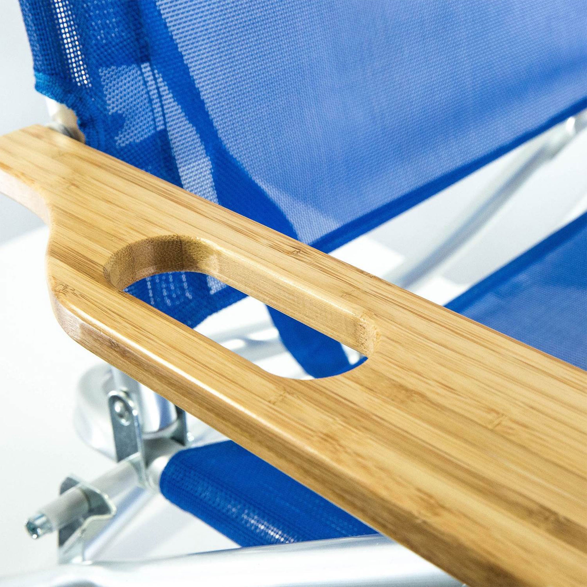 Ostrich Original 3N1 Lightweight Outdoor Beach Lounge Chair with Footrest, Blue - Smart-nests