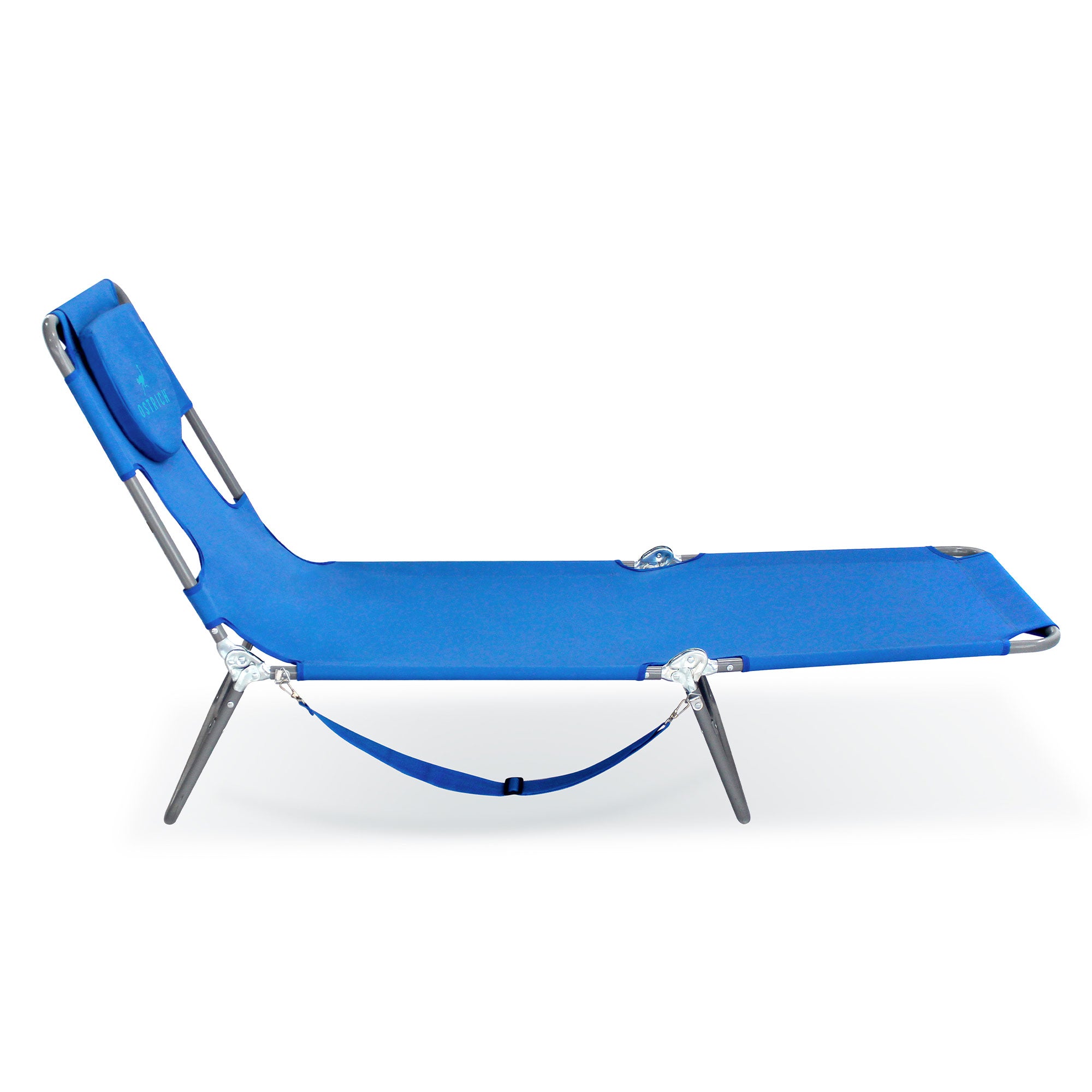 Ostrich Chaise Lounge, Facedown Beach Camping Pool Tanning Chair, Ocean Blue - Smart-nests
