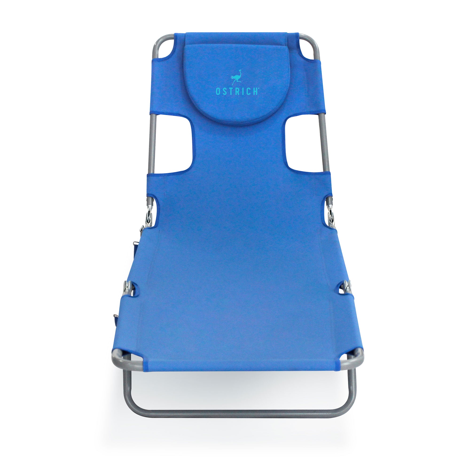 Ostrich Chaise Lounge, Facedown Beach Camping Pool Tanning Chair, Ocean Blue - Smart-nests