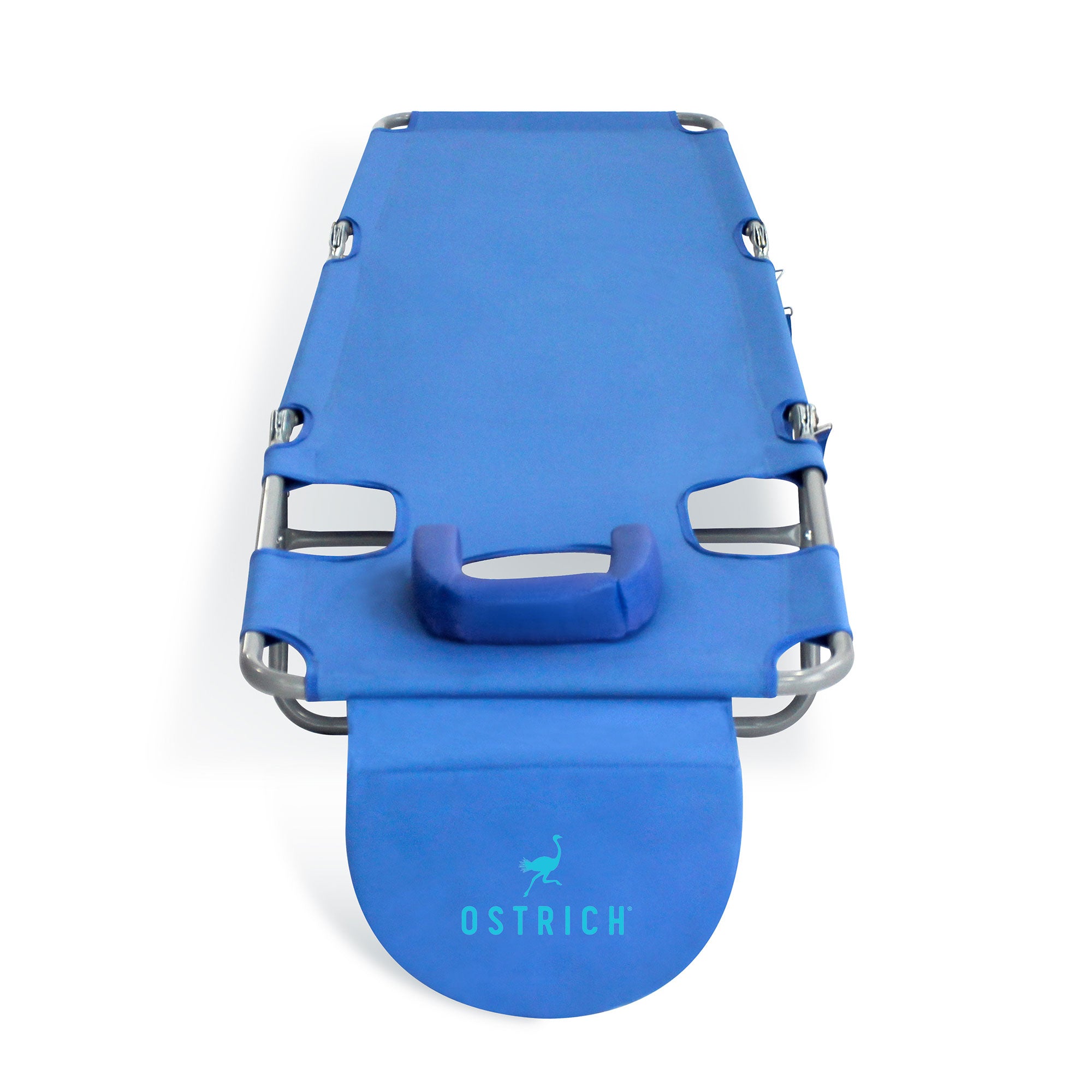 Ostrich Chaise Lounge, Facedown Beach Camping Pool Tanning Chair, Ocean Blue - Smart-nests