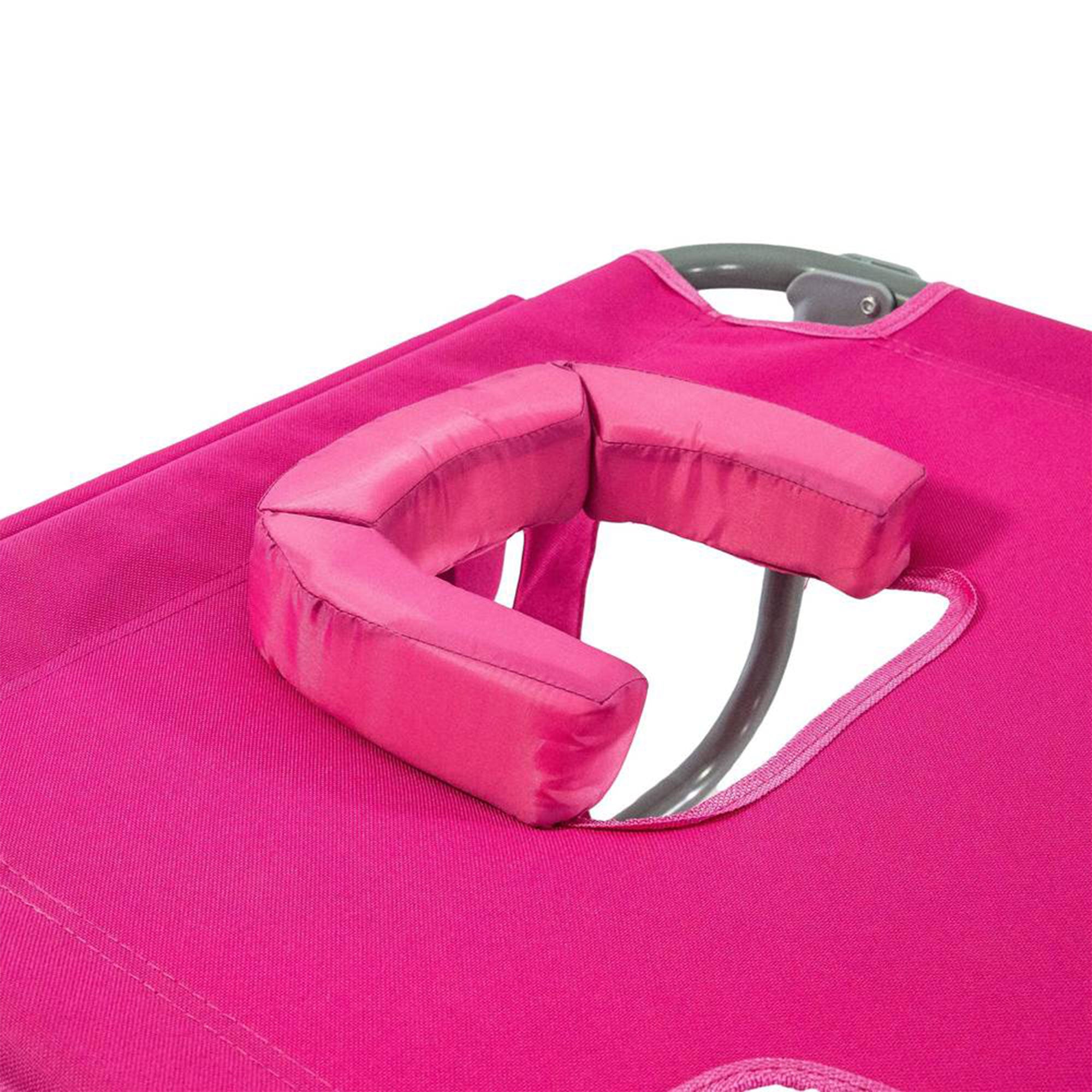 Ostrich On-Your-Back Outdoor Reclining Beach Lounge Pool Camping Chair, Pink - Smart-nests