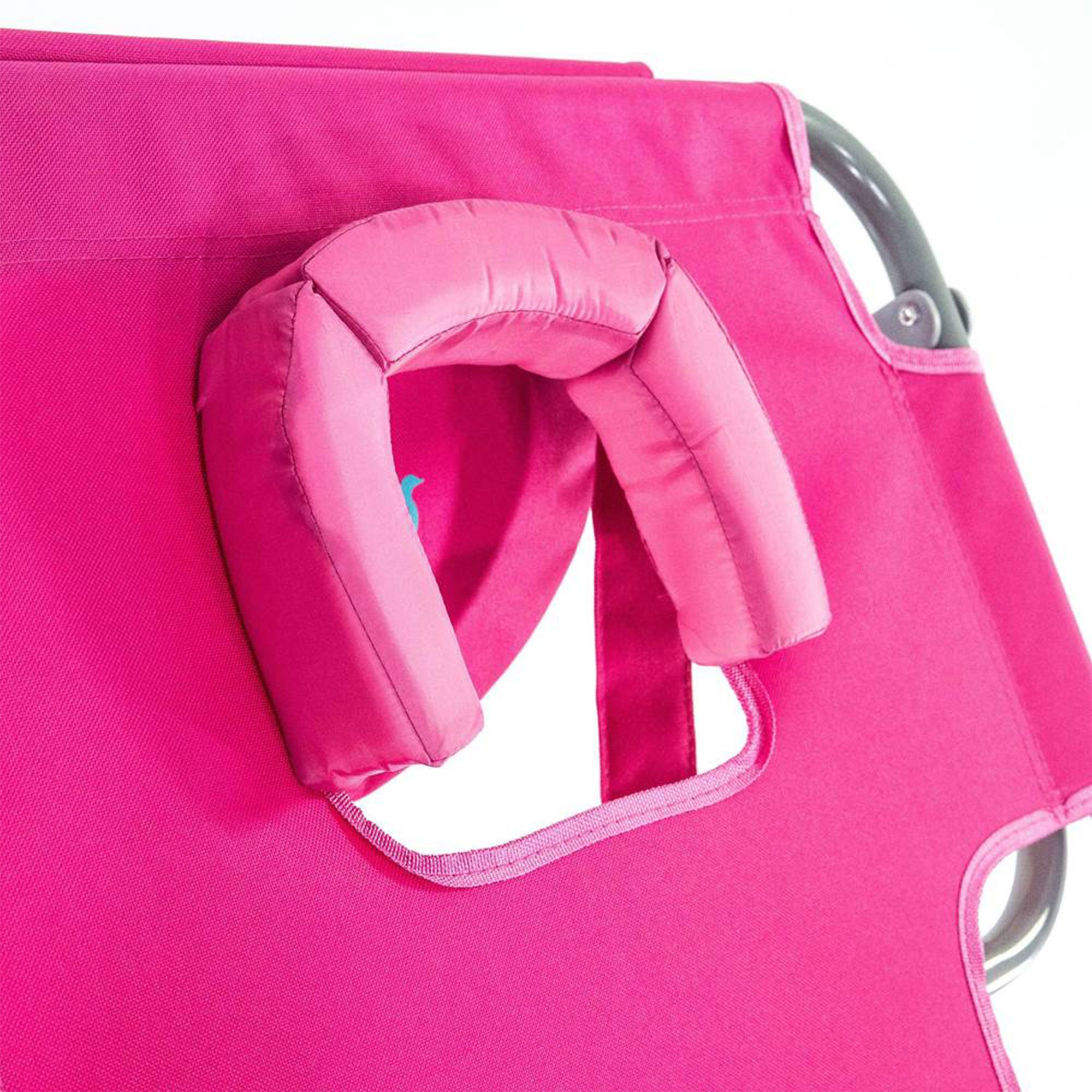 Ostrich On-Your-Back Outdoor Reclining Beach Lounge Pool Camping Chair, Pink - Smart-nests