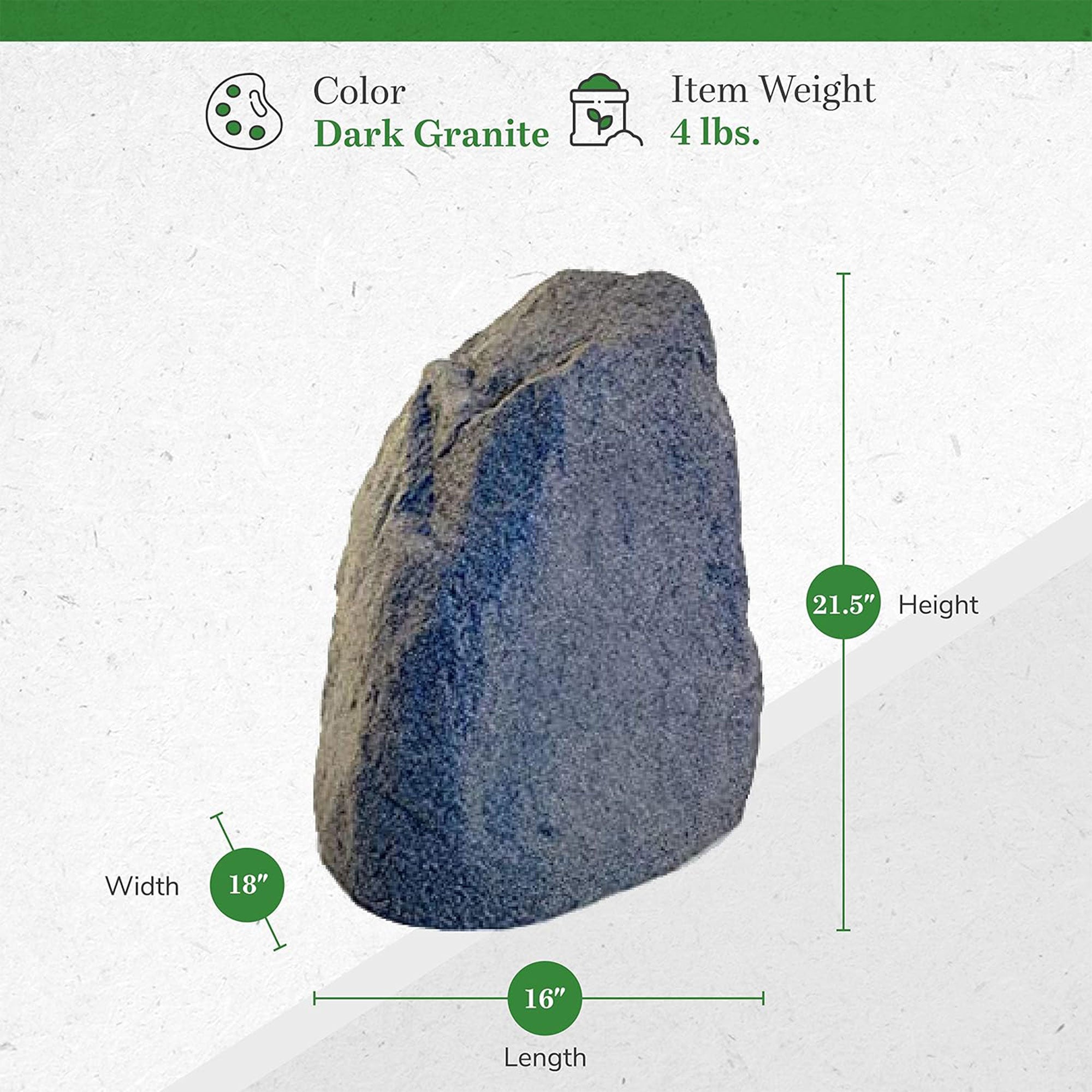 Algreen Receptacle Large Outdoor Rock Cover Decorative Garden Accent, Warm Gray - Smart-nests