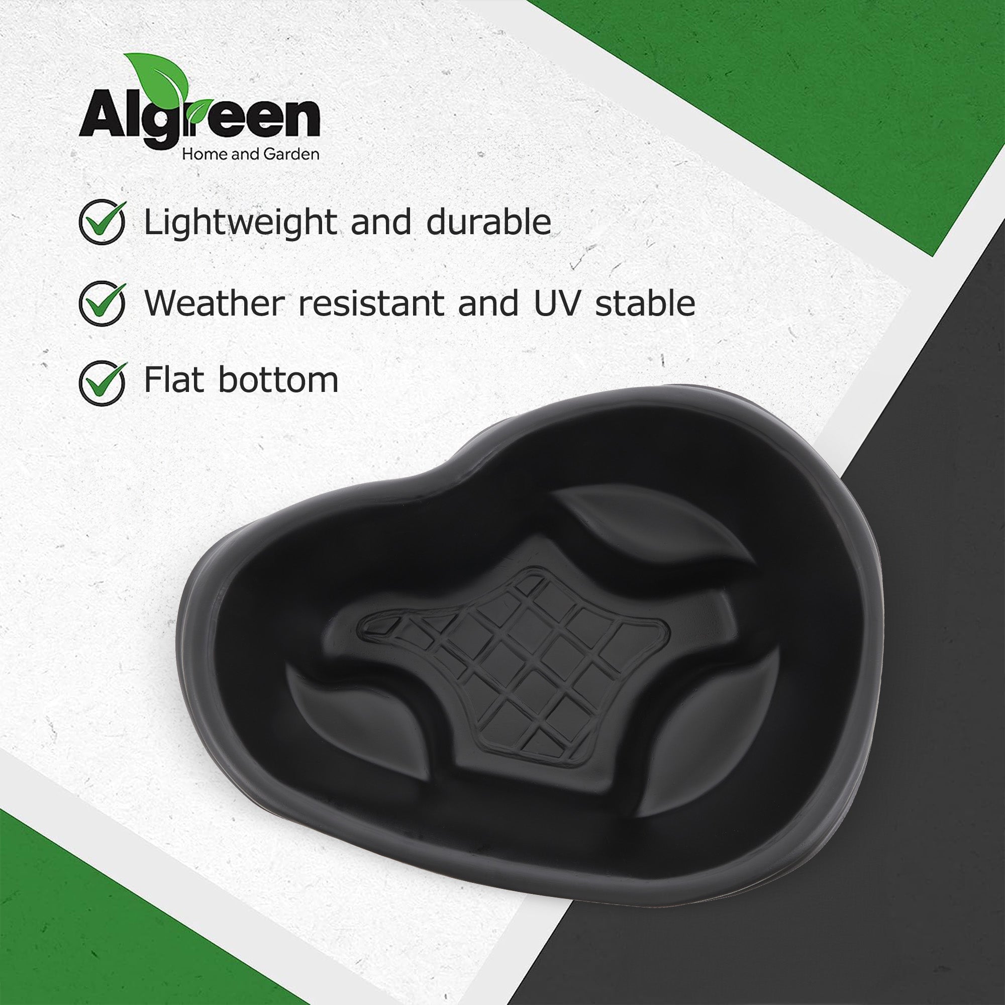 Algreen 91901 Avonlea Rigid Preformed 33 Gallon Plant Safe Pond Liner, Black - Smart-nests