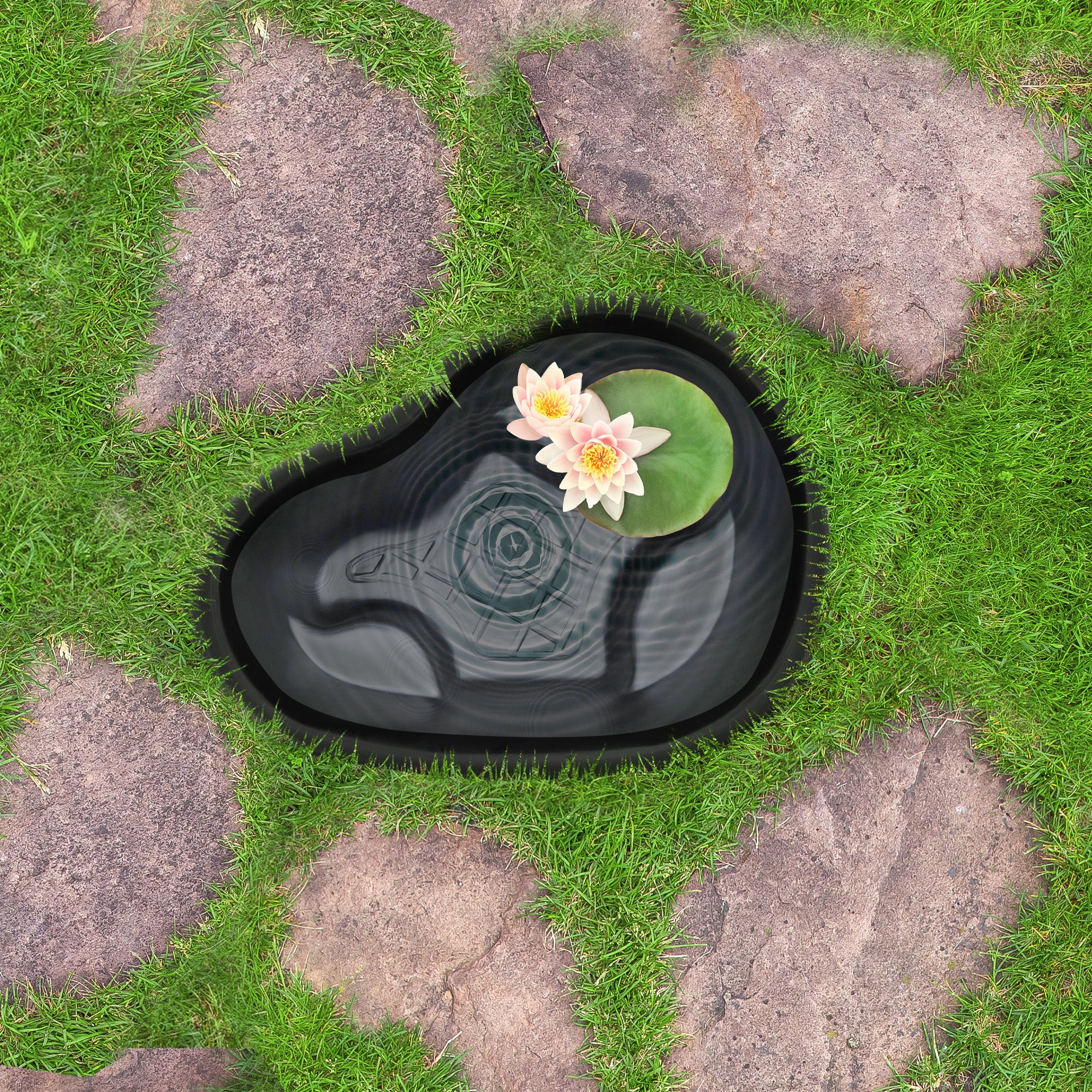 Algreen 91901 Avonlea Rigid Preformed 33 Gallon Plant Safe Pond Liner, Black - Smart-nests